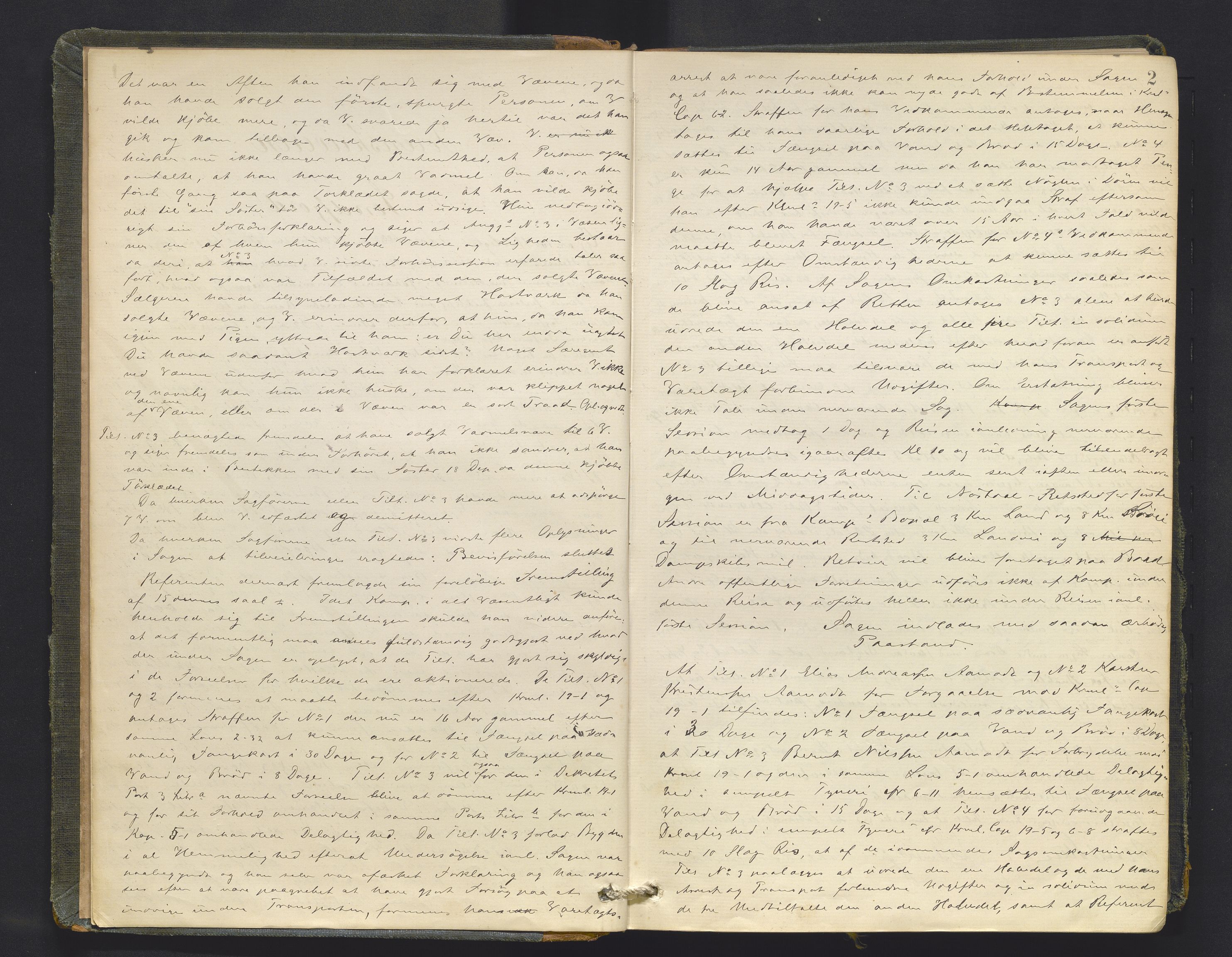 Sunnfjord tingrett, AV/SAB-A-3201/1/F/Fb/Fba/L0053: Ekstrarettsprotokoll, 1888-1897, s. 1b-2a