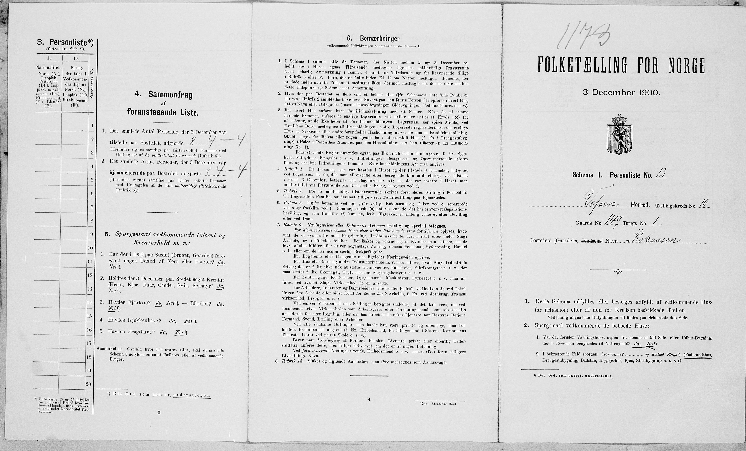 SAT, Folketelling 1900 for 1824 Vefsn herred, 1900, s. 903