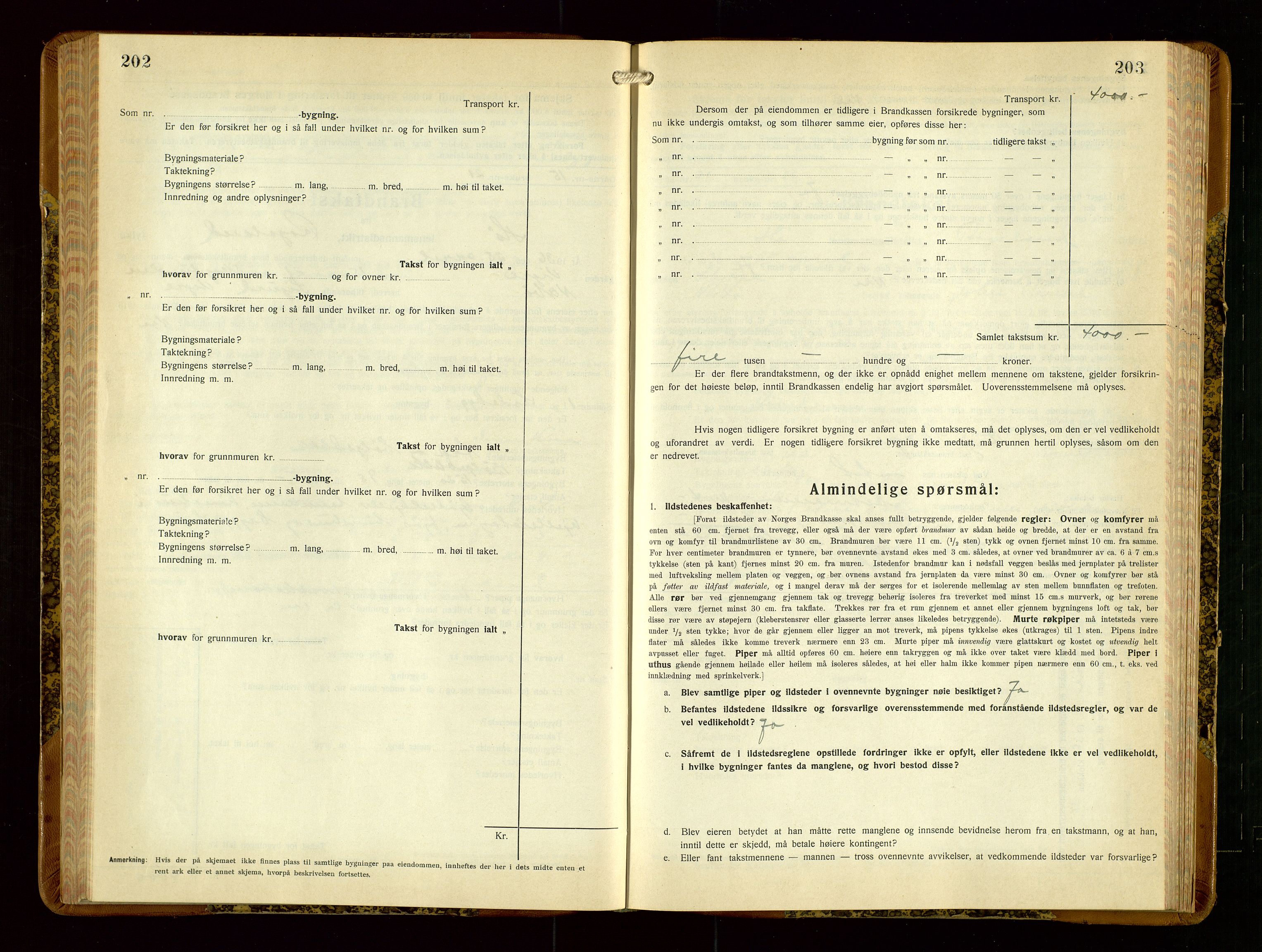 Hå lensmannskontor, AV/SAST-A-100456/Goa/L0006: Takstprotokoll (skjema), 1932-1938, s. 202-203