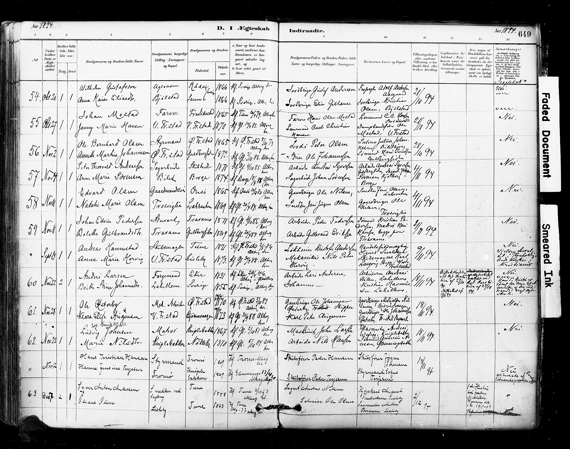 Glemmen prestekontor Kirkebøker, AV/SAO-A-10908/F/Fa/L0011: Ministerialbok nr. 11, 1878-1917, s. 649