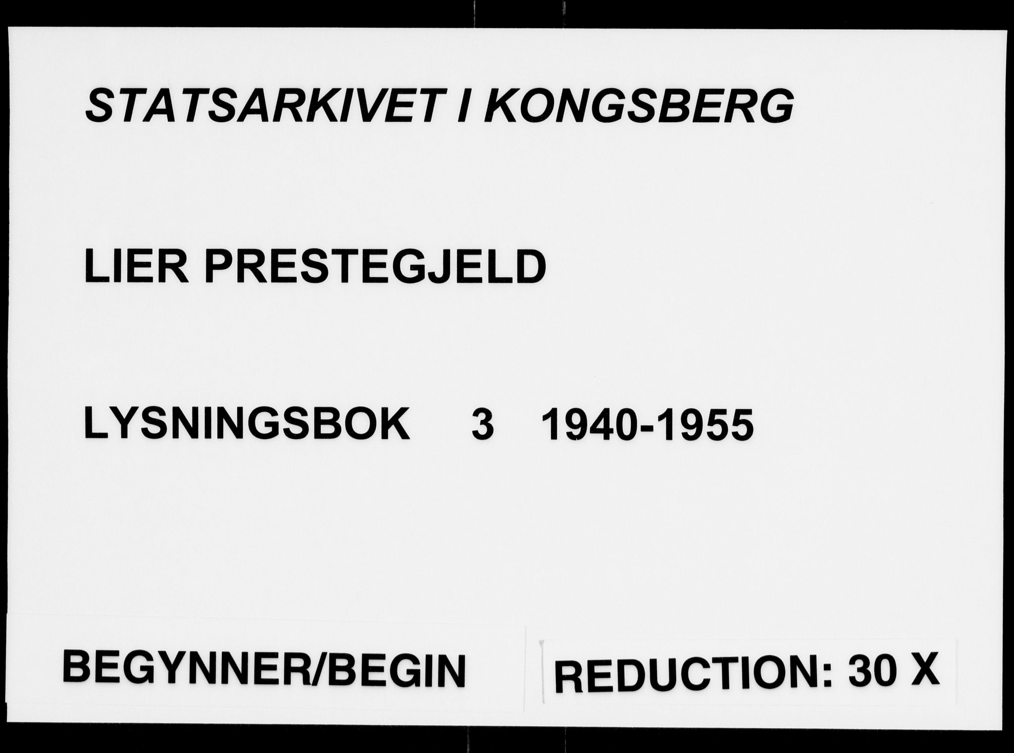 Lier kirkebøker, AV/SAKO-A-230/H/Ha/L0003: Lysningsprotokoll nr. 3, 1940-1955