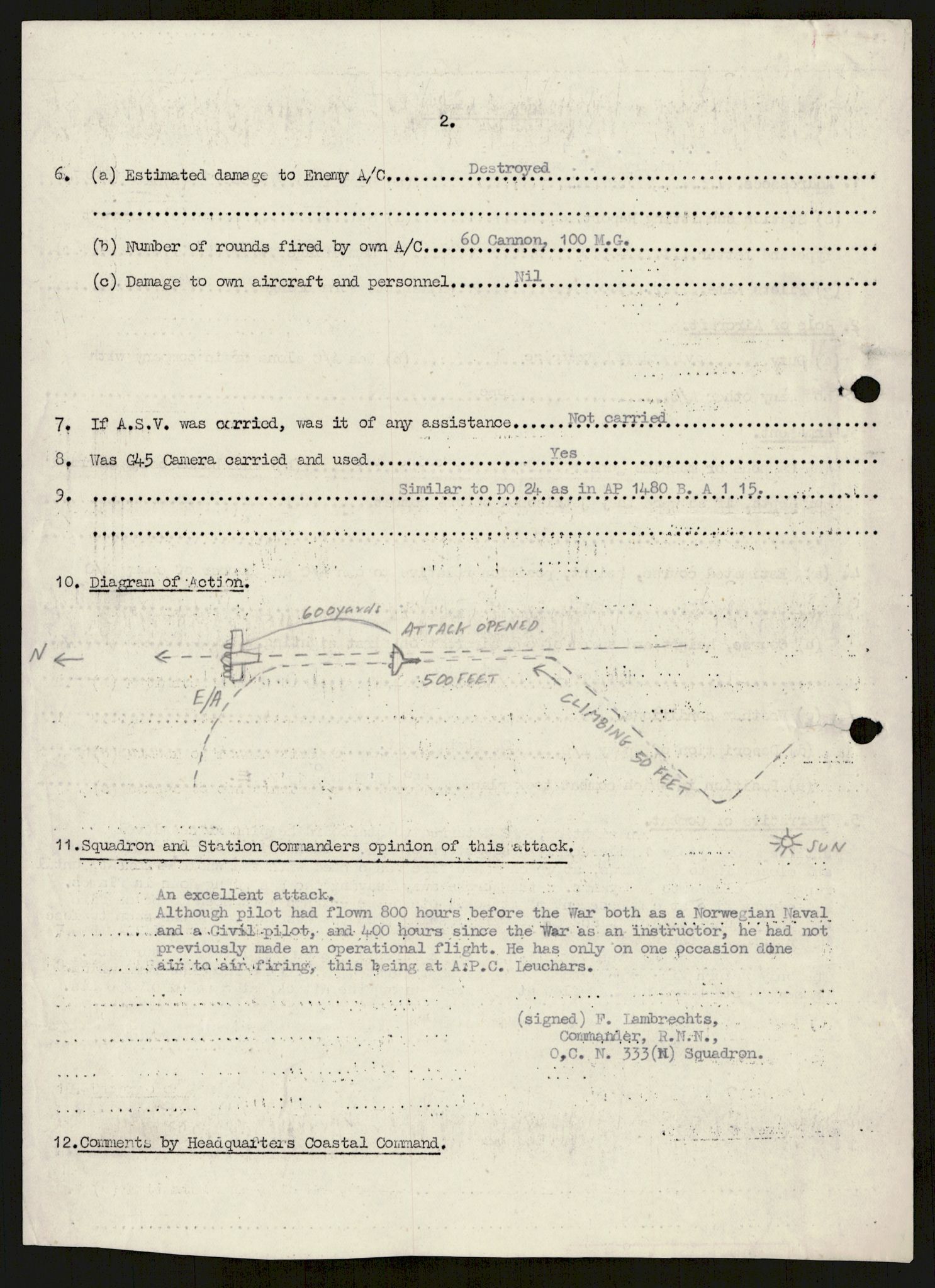 Forsvaret, 333 Skvadron, RA/RAFA-2003/1/Da/L0041: Combat, Crash and and Circumstantial Reports , 1943-1945, s. 542