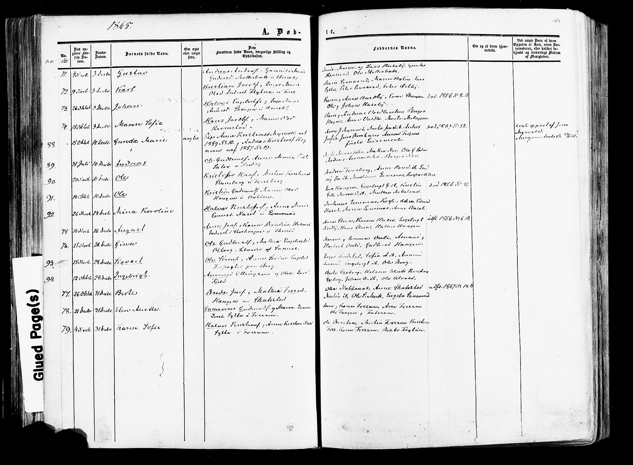 Aurskog prestekontor Kirkebøker, SAO/A-10304a/F/Fa/L0007: Ministerialbok nr. I 7, 1854-1877, s. 105