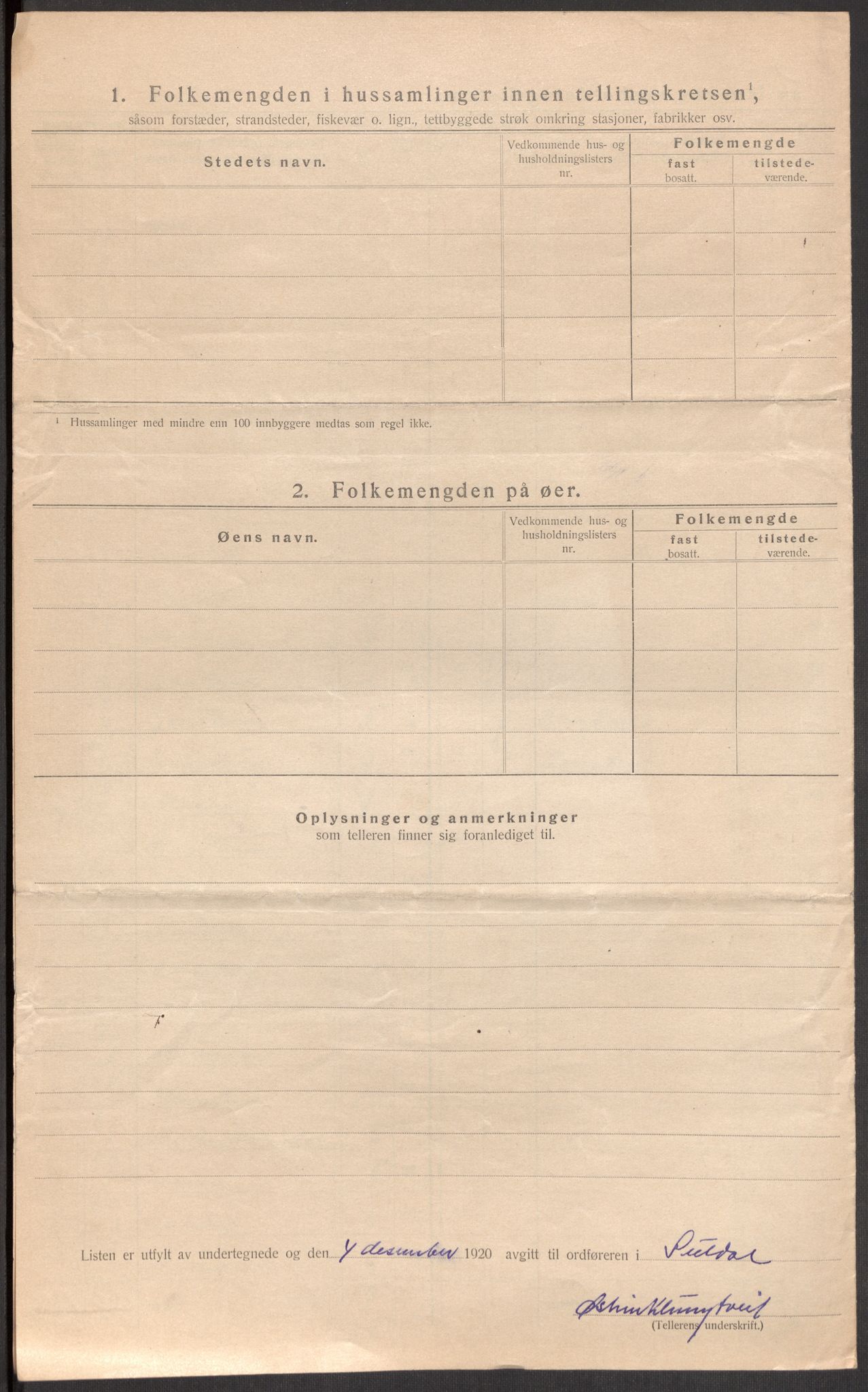 SAST, Folketelling 1920 for 1134 Suldal herred, 1920, s. 18