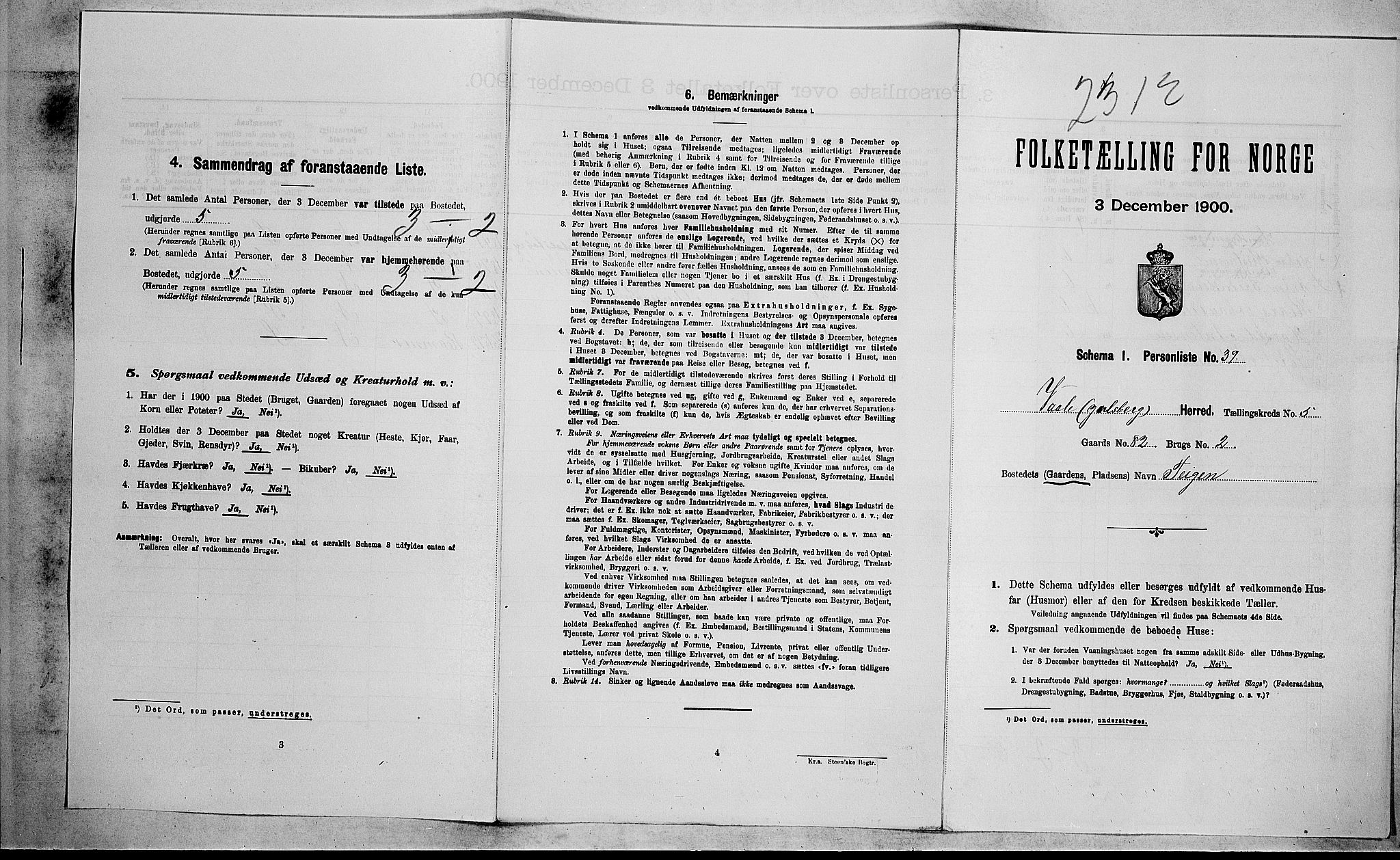 RA, Folketelling 1900 for 0716 Våle herred, 1900, s. 638