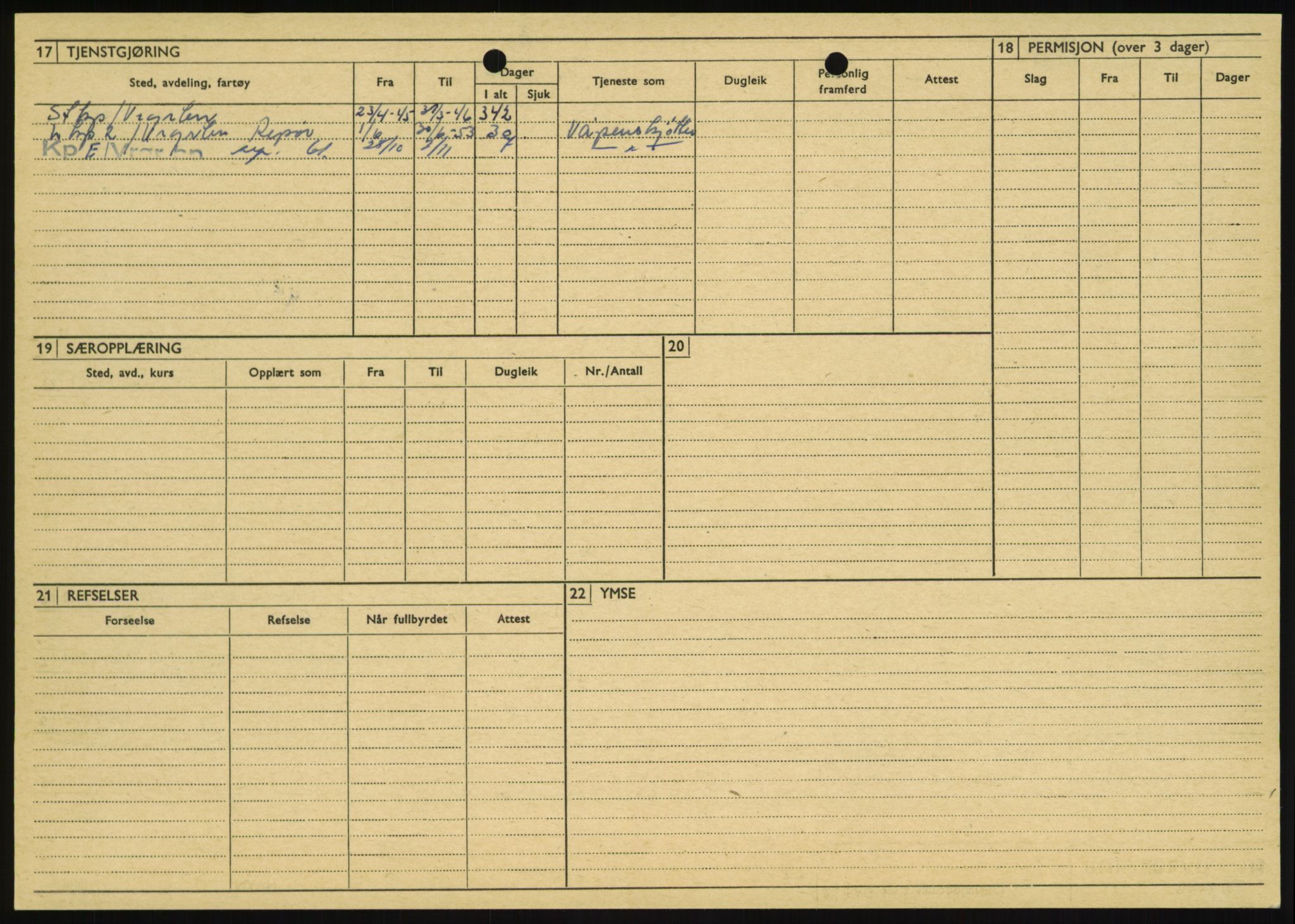 Forsvaret, Varanger bataljon, AV/RA-RAFA-2258/1/D/L0446: Rulleblad for menige født 1917-1919, 1917-1919, s. 499