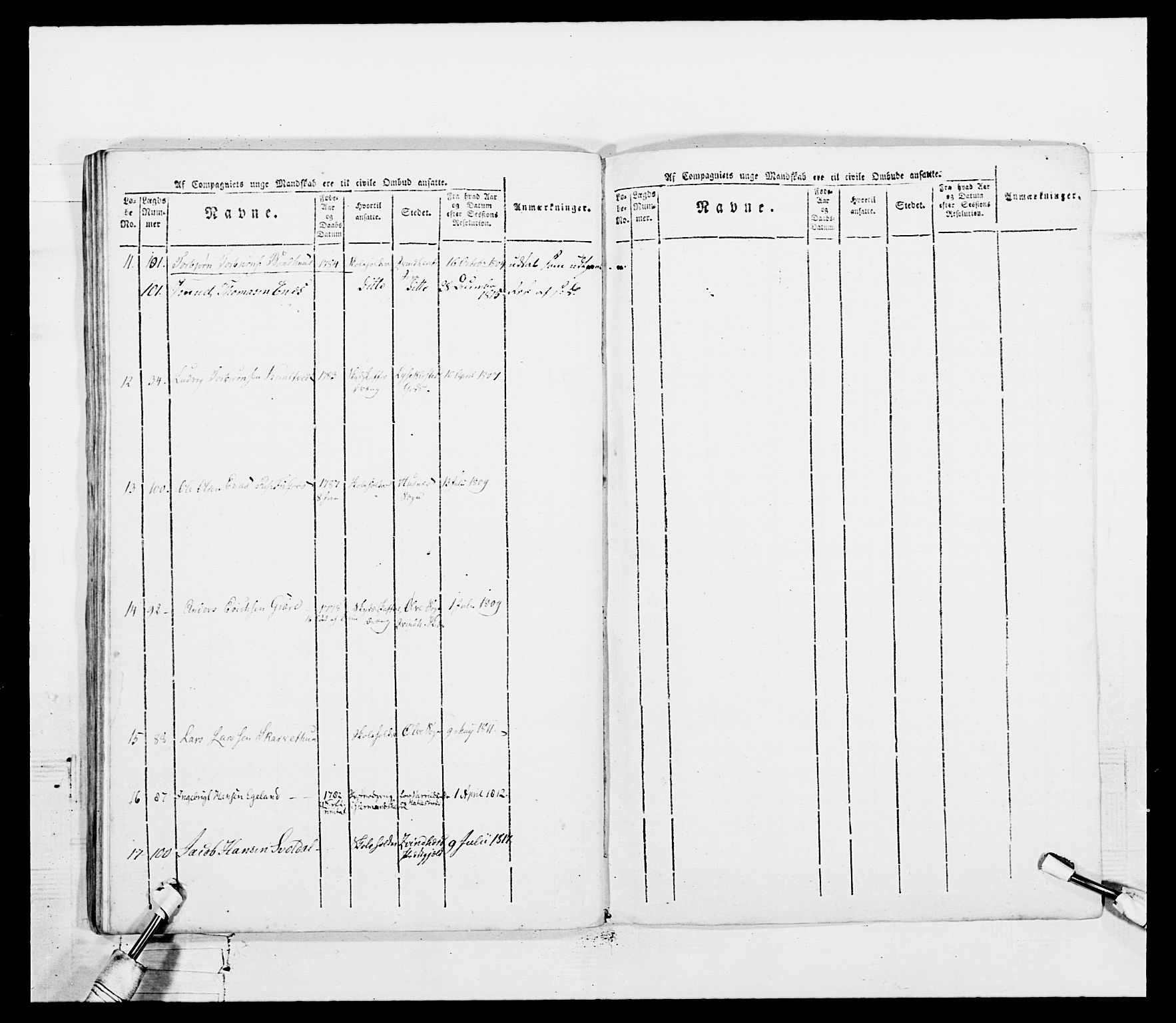 Generalitets- og kommissariatskollegiet, Det kongelige norske kommissariatskollegium, RA/EA-5420/E/Eh/L0099: Bergenhusiske nasjonale infanteriregiment, 1812, s. 330