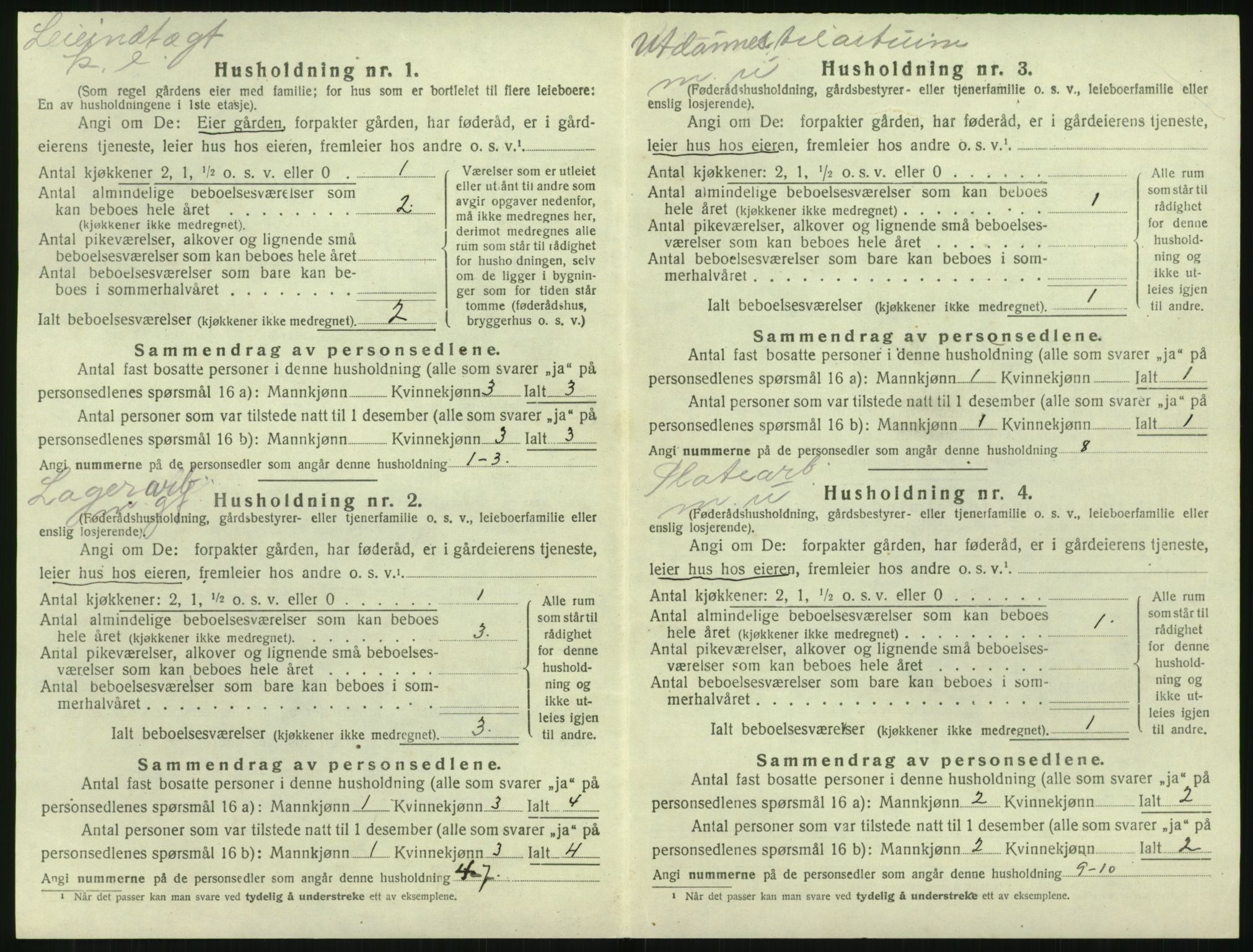 SAK, Folketelling 1920 for 0921 Tromøy herred, 1920, s. 340