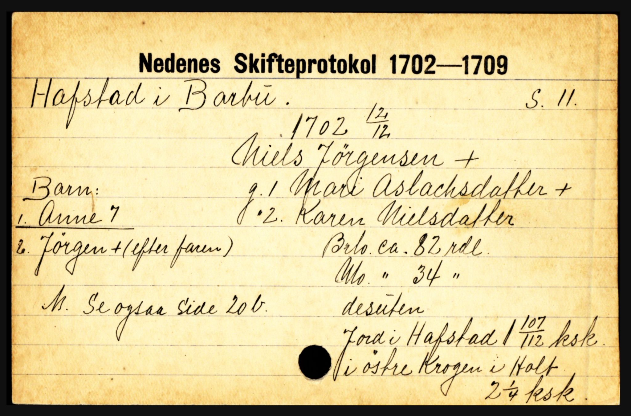 Nedenes sorenskriveri før 1824, AV/SAK-1221-0007/H, s. 10643