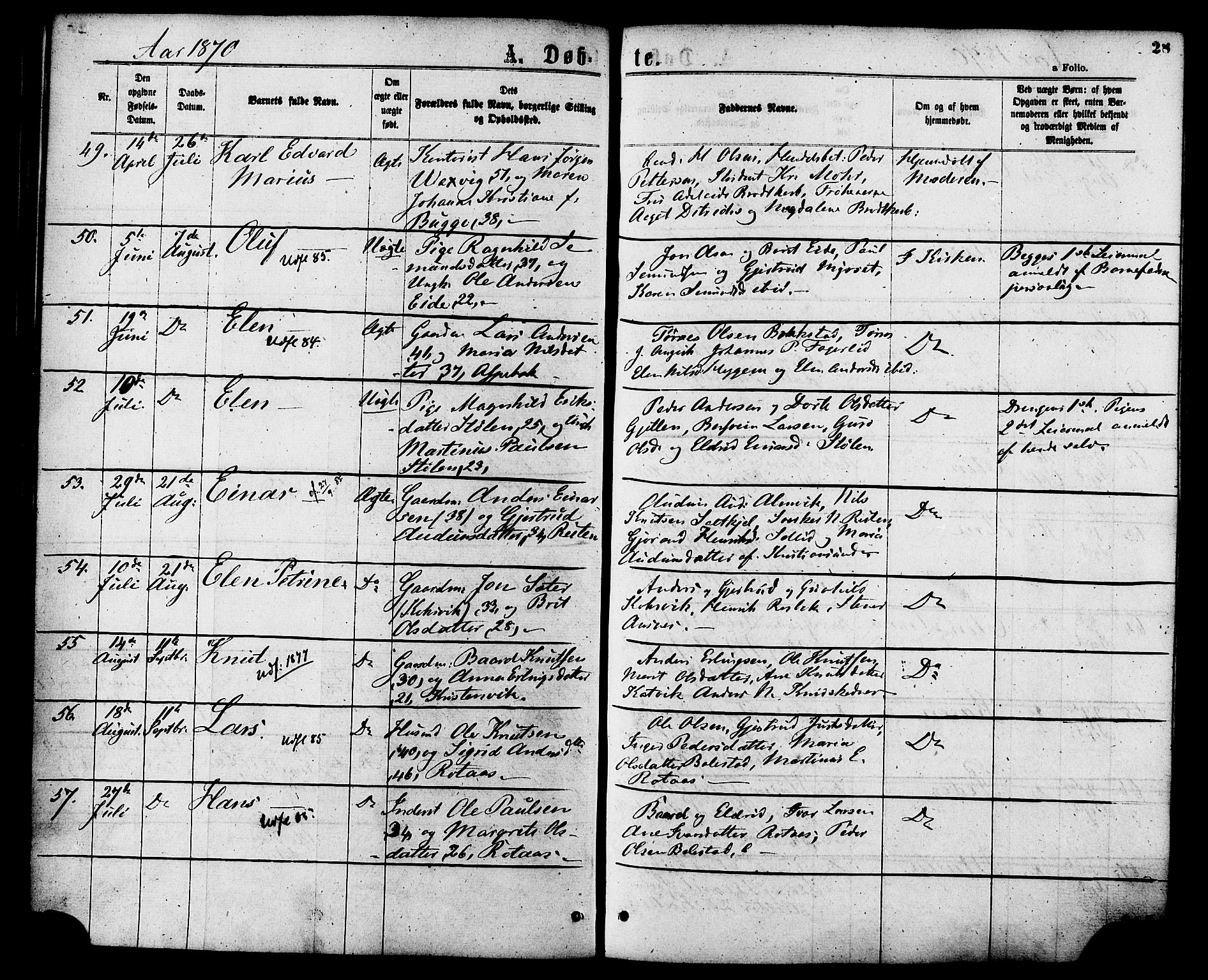 Ministerialprotokoller, klokkerbøker og fødselsregistre - Møre og Romsdal, AV/SAT-A-1454/586/L0986: Ministerialbok nr. 586A12, 1867-1878, s. 28