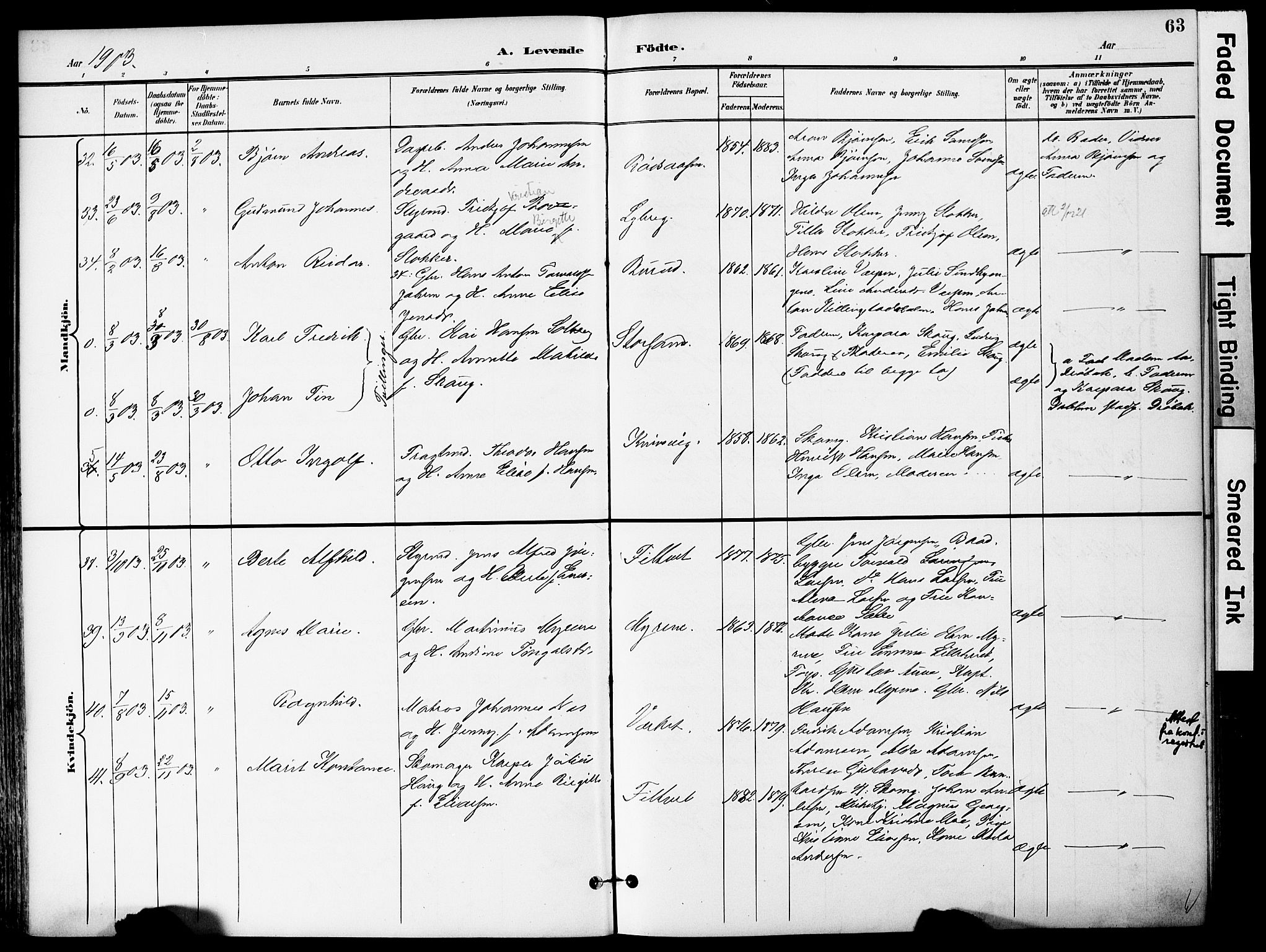 Hurum kirkebøker, AV/SAKO-A-229/F/Fa/L0015: Ministerialbok nr. 15, 1896-1908, s. 63