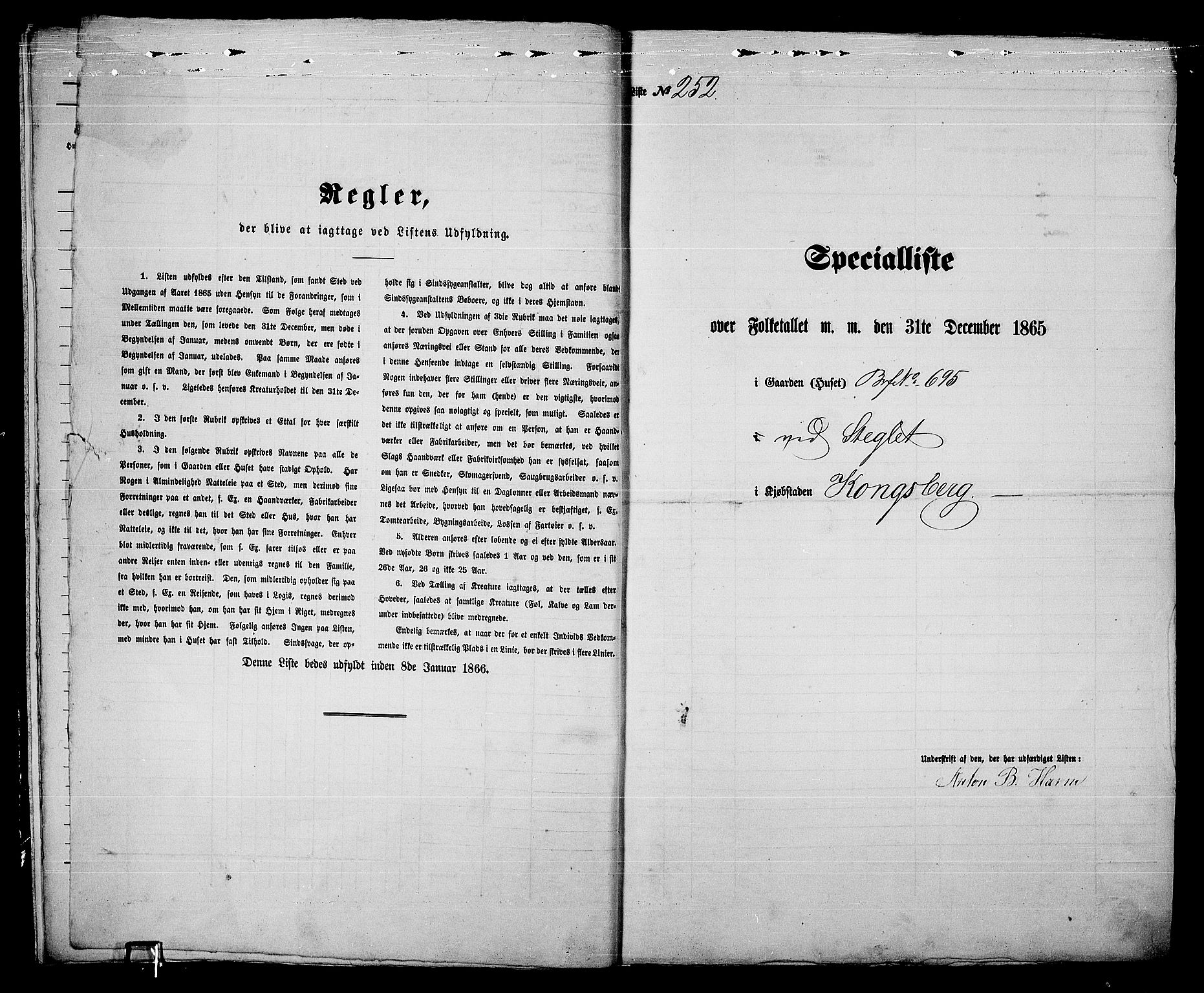 RA, Folketelling 1865 for 0604B Kongsberg prestegjeld, Kongsberg kjøpstad, 1865, s. 520