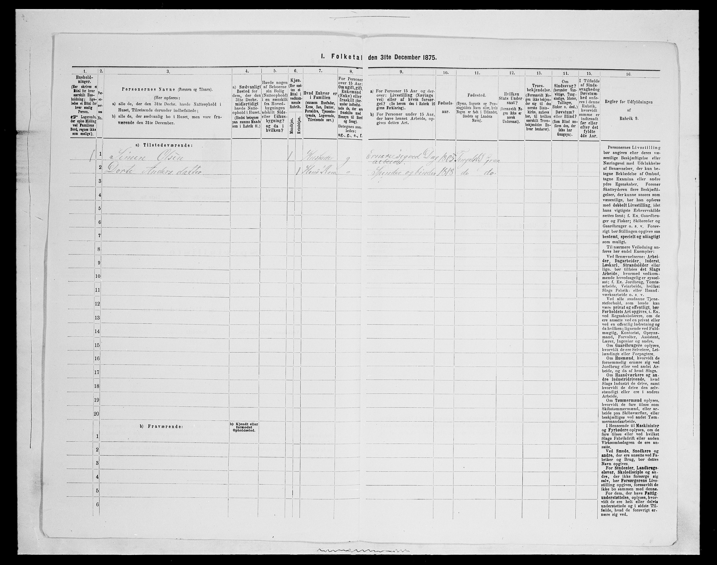 SAH, Folketelling 1875 for 0534P Gran prestegjeld, 1875, s. 1870