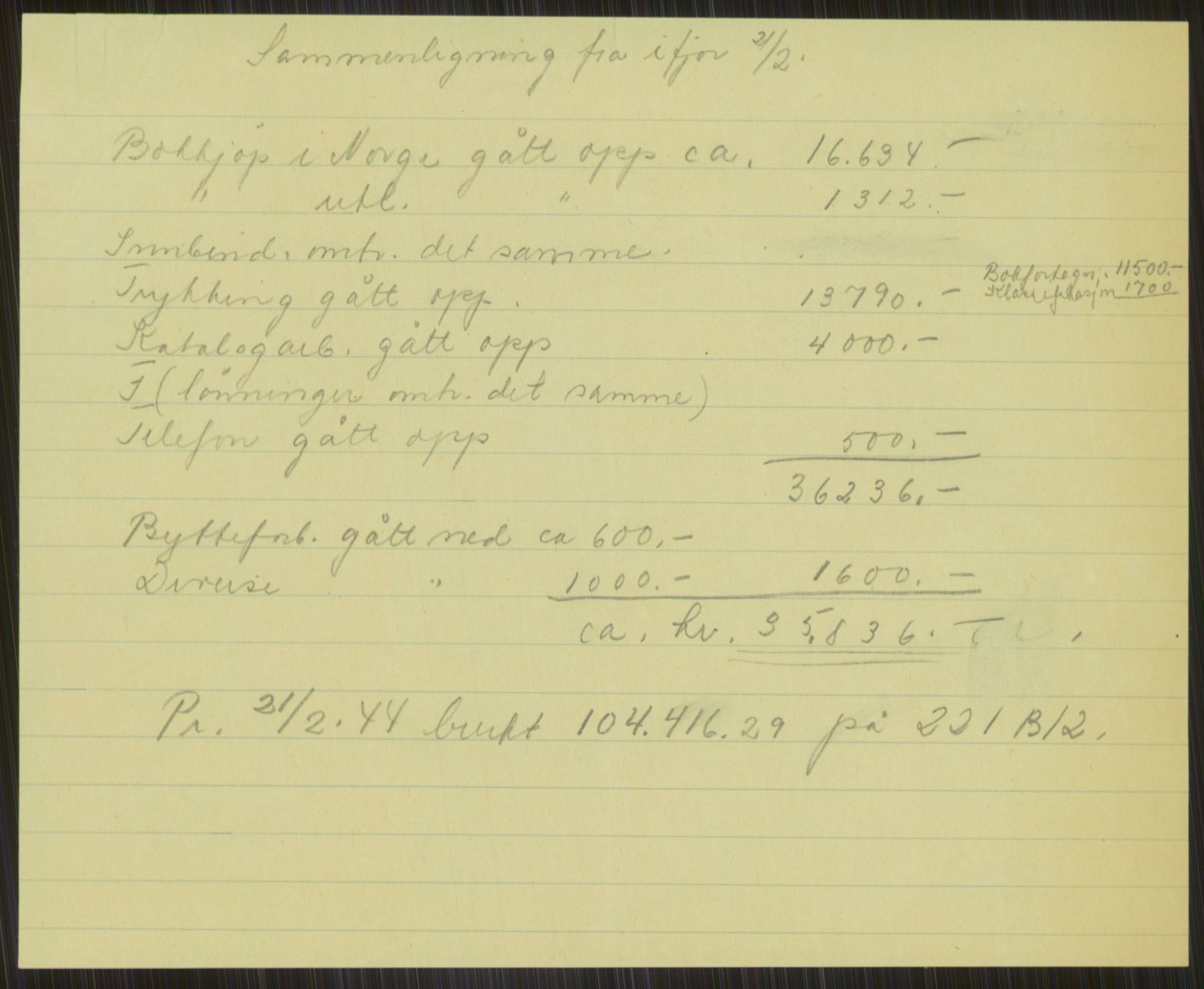Universitetsbiblioteket i Oslo, AV/RA-S-4102/E/Ea/L0001: --, 1918-1956, s. 41