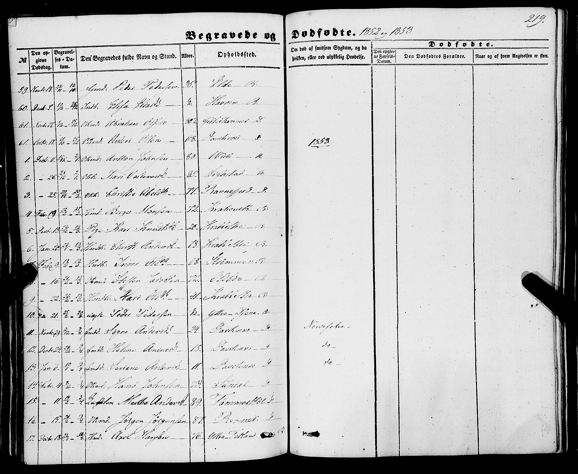 Davik sokneprestembete, AV/SAB-A-79701/H/Haa/Haaa/L0005: Ministerialbok nr. A 5, 1850-1866, s. 219