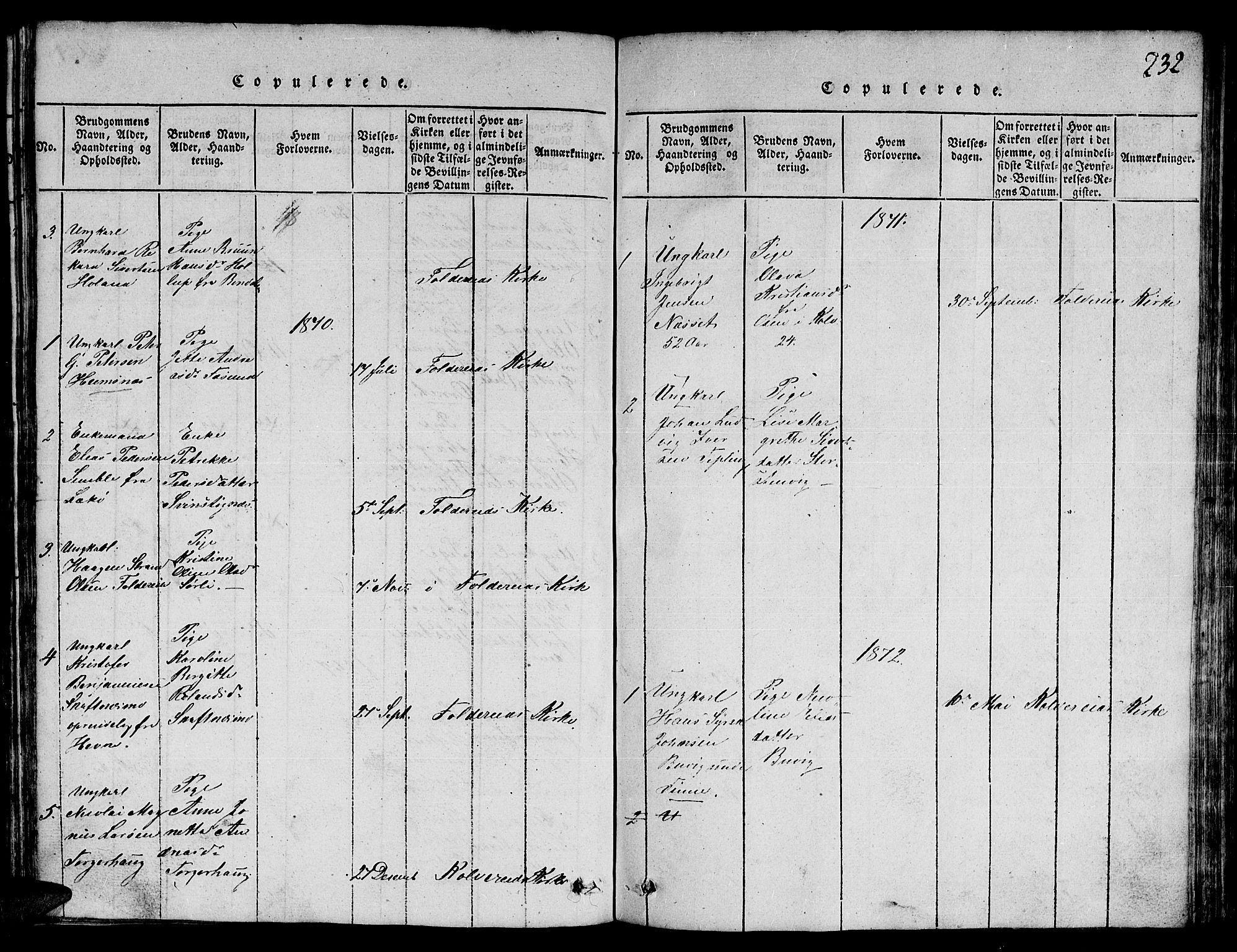 Ministerialprotokoller, klokkerbøker og fødselsregistre - Nord-Trøndelag, SAT/A-1458/780/L0648: Klokkerbok nr. 780C01 /3, 1815-1877, s. 232