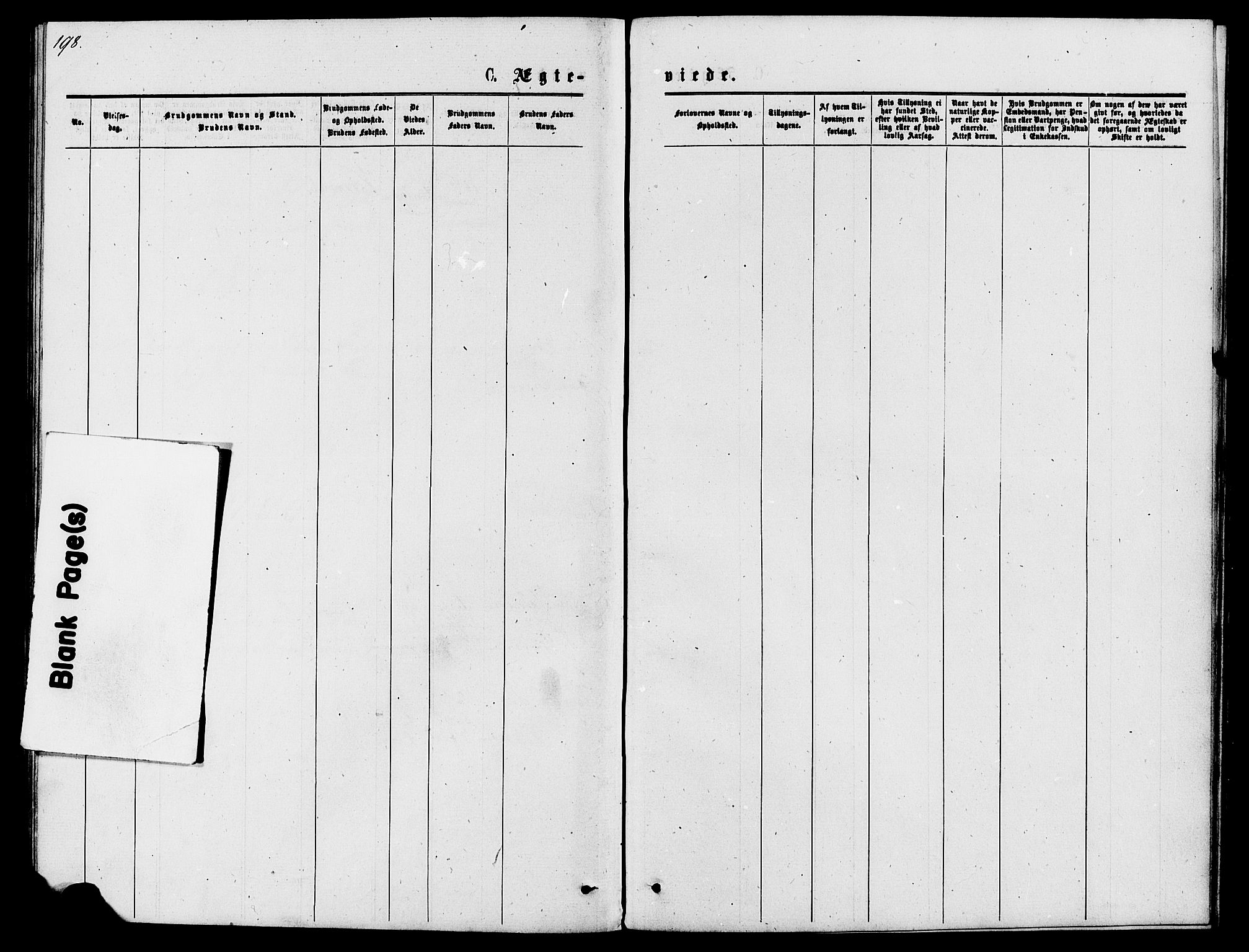 Lom prestekontor, SAH/PREST-070/L/L0005: Klokkerbok nr. 5, 1876-1901, s. 198-199