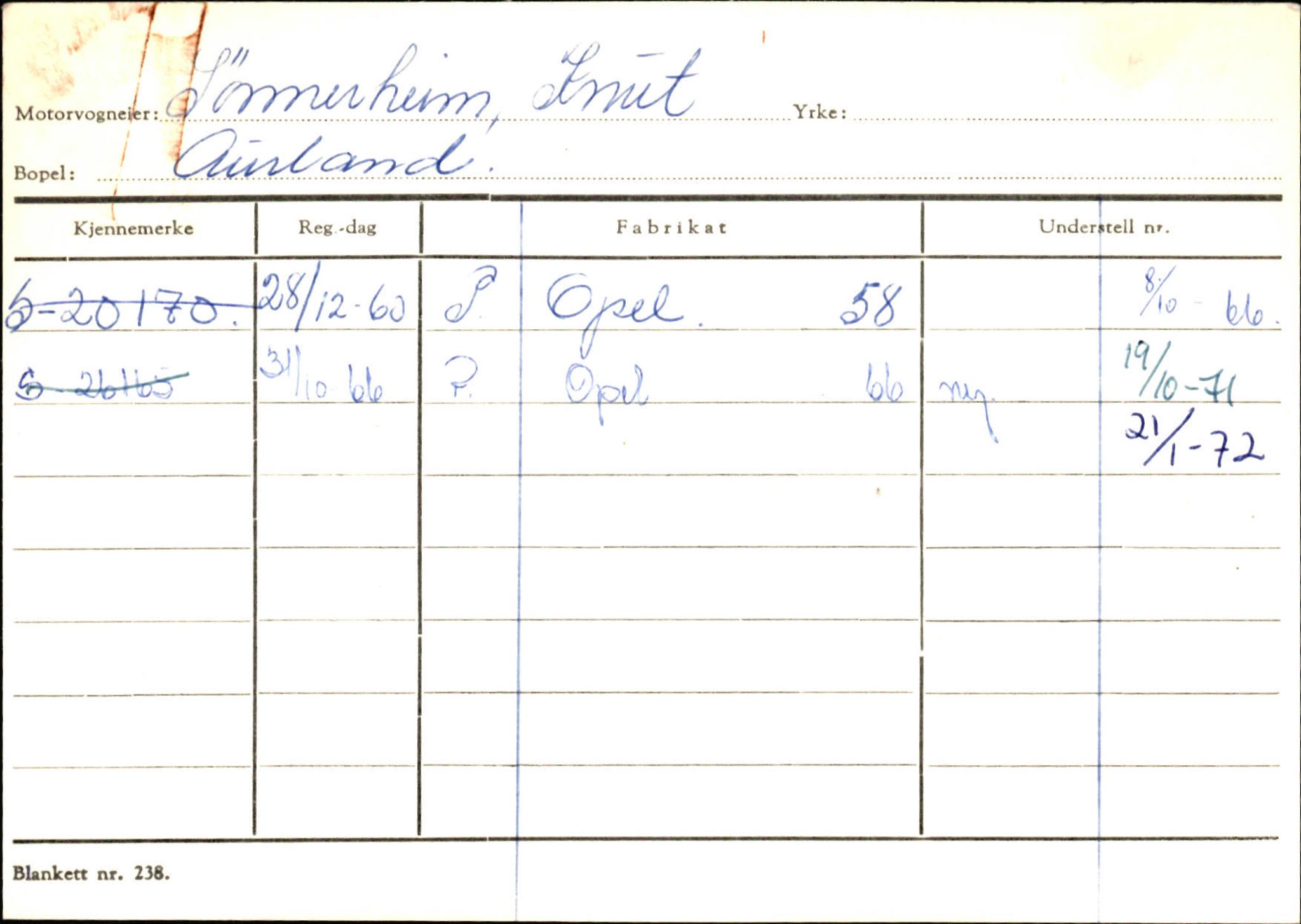 Statens vegvesen, Sogn og Fjordane vegkontor, AV/SAB-A-5301/4/F/L0125: Eigarregister Sogndal V-Å. Aurland A-Å. Fjaler A-N, 1945-1975, s. 1104