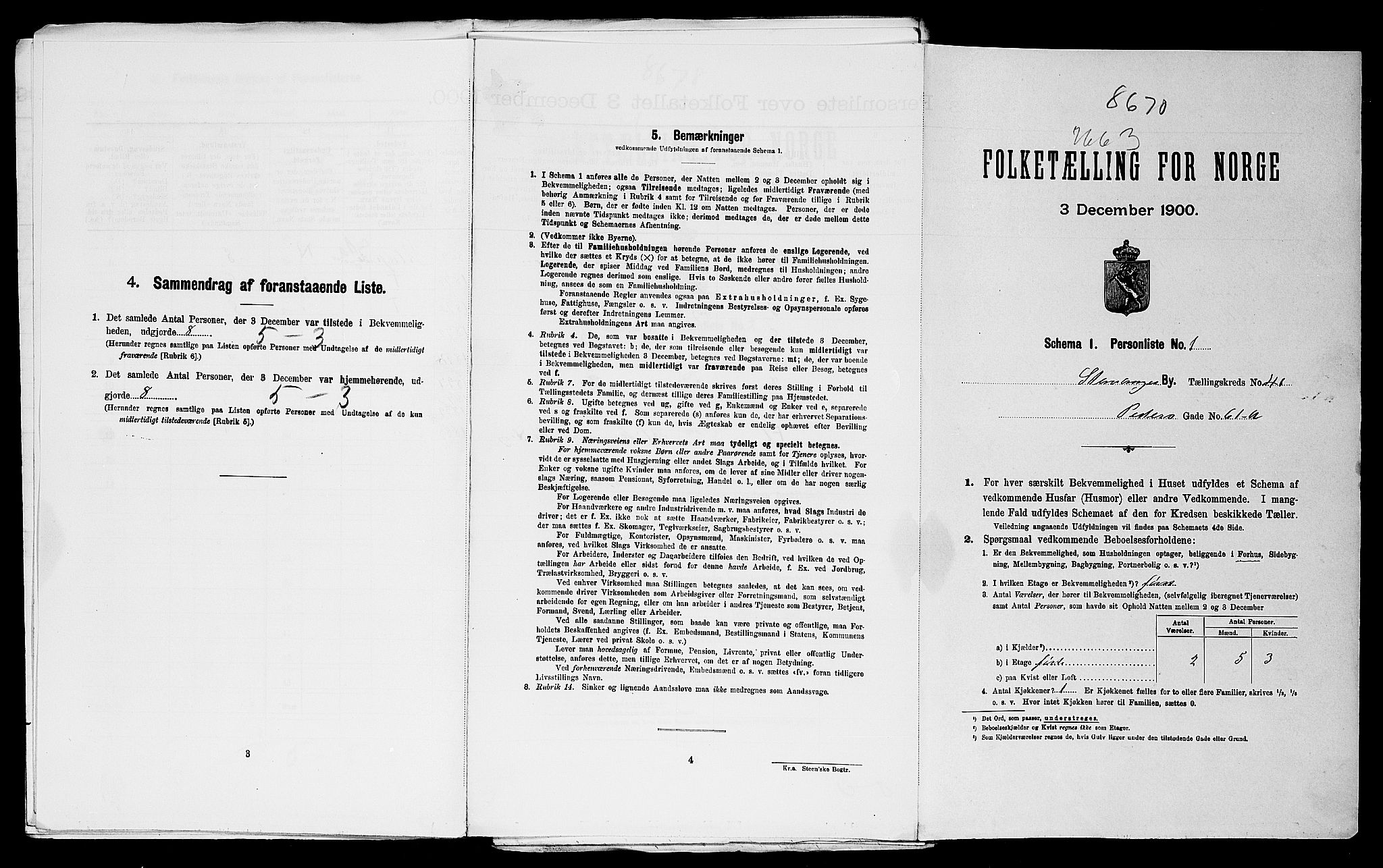 SAST, Folketelling 1900 for 1103 Stavanger kjøpstad, 1900, s. 19540