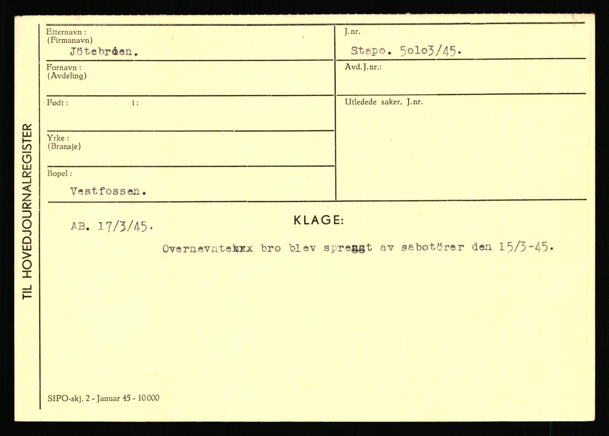 Statspolitiet - Hovedkontoret / Osloavdelingen, AV/RA-S-1329/C/Ca/L0008: Johan(nes)sen - Knoph, 1943-1945, s. 2987