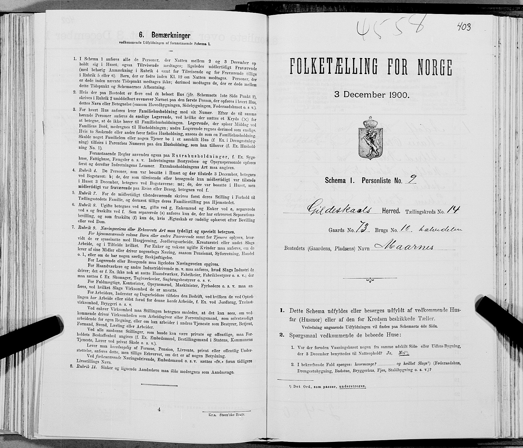SAT, Folketelling 1900 for 1838 Gildeskål herred, 1900, s. 1386
