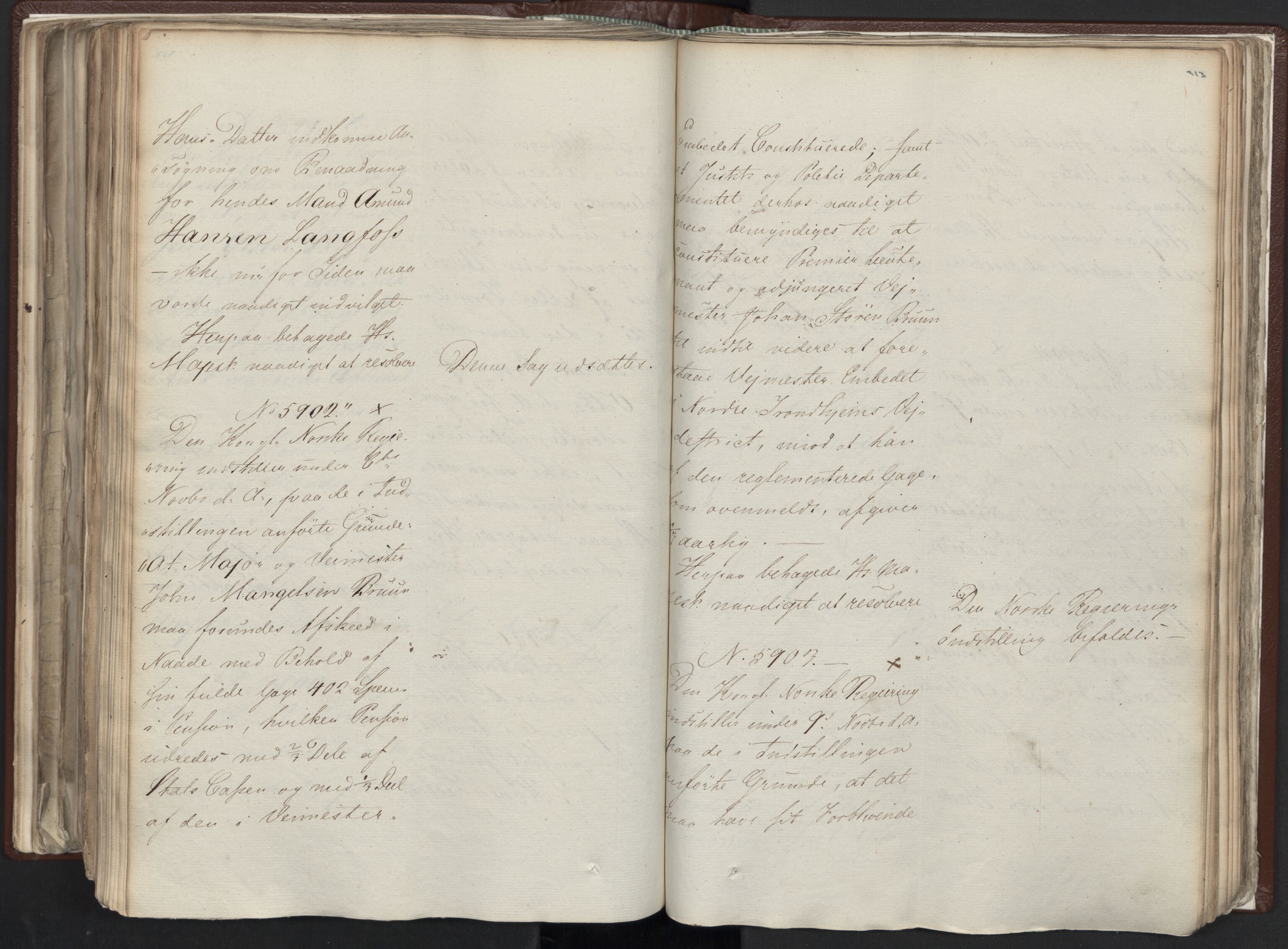 Statsrådssekretariatet, AV/RA-S-1001/A/Ab/L0012: Kgl. res. nr. 5679-6008 II, 1821, s. 212b-213a