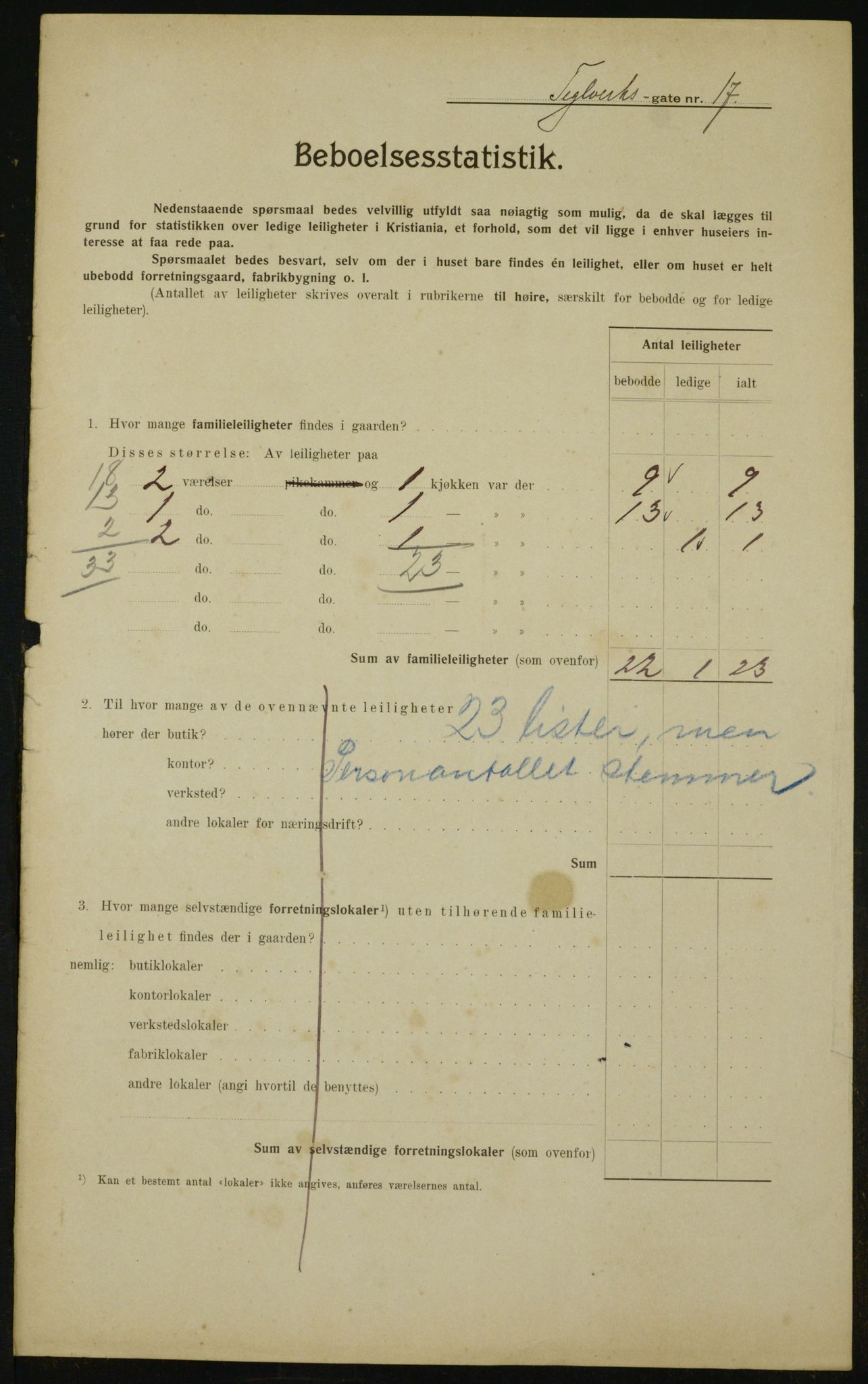 OBA, Kommunal folketelling 1.2.1910 for Kristiania, 1910, s. 102147