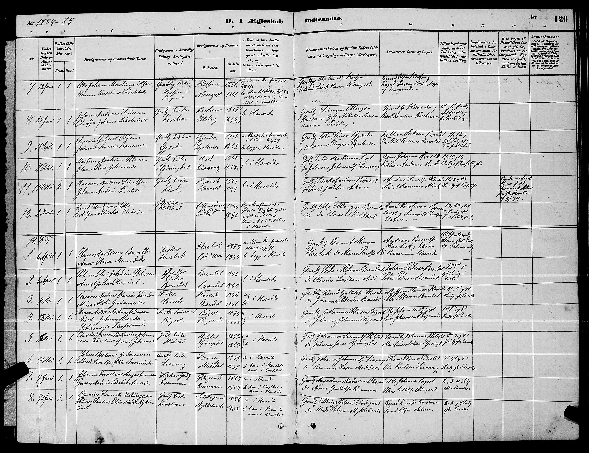 Ministerialprotokoller, klokkerbøker og fødselsregistre - Møre og Romsdal, SAT/A-1454/510/L0125: Klokkerbok nr. 510C02, 1878-1900, s. 126