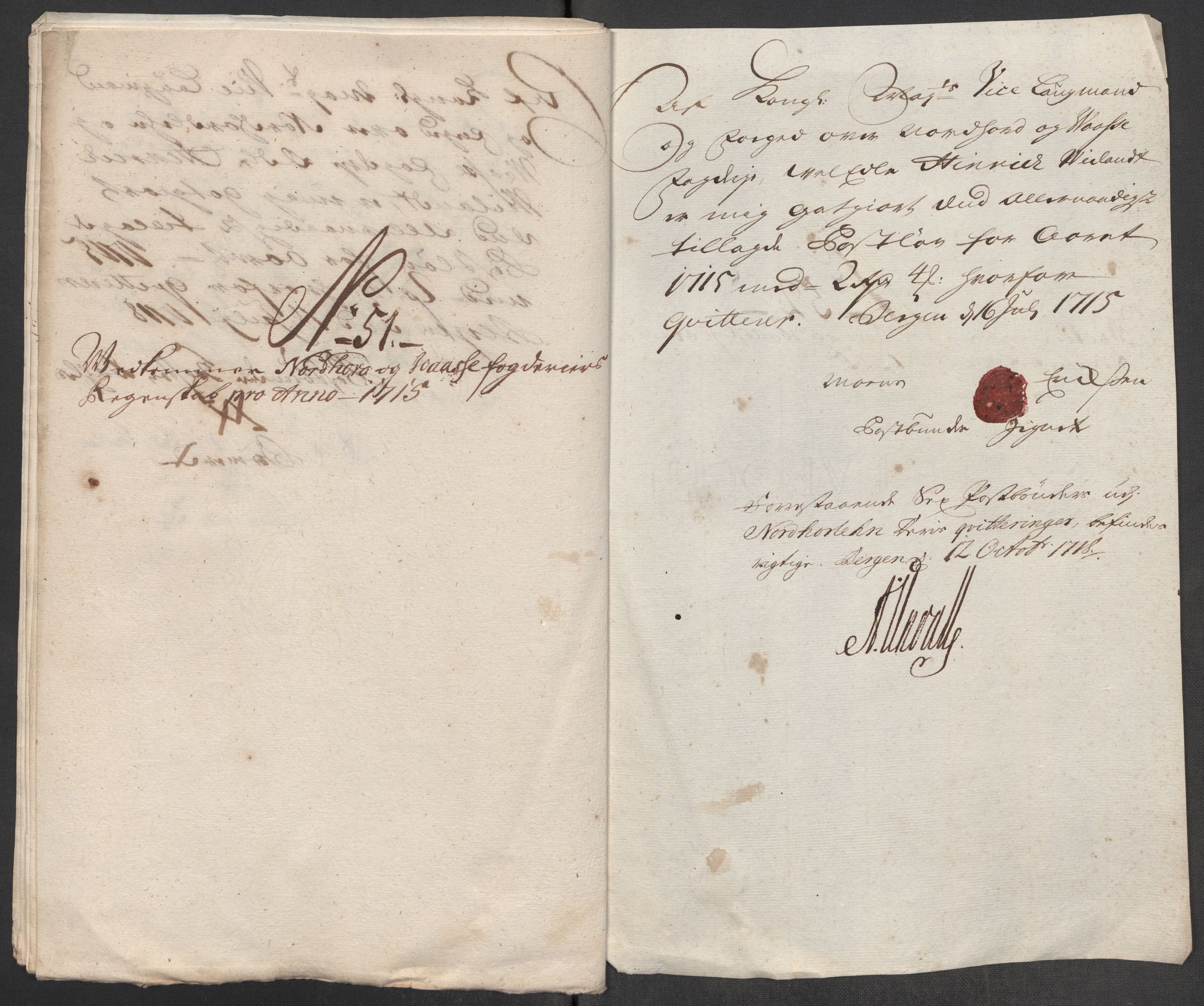 Rentekammeret inntil 1814, Reviderte regnskaper, Fogderegnskap, AV/RA-EA-4092/R51/L3198: Fogderegnskap Nordhordland og Voss, 1715, s. 199