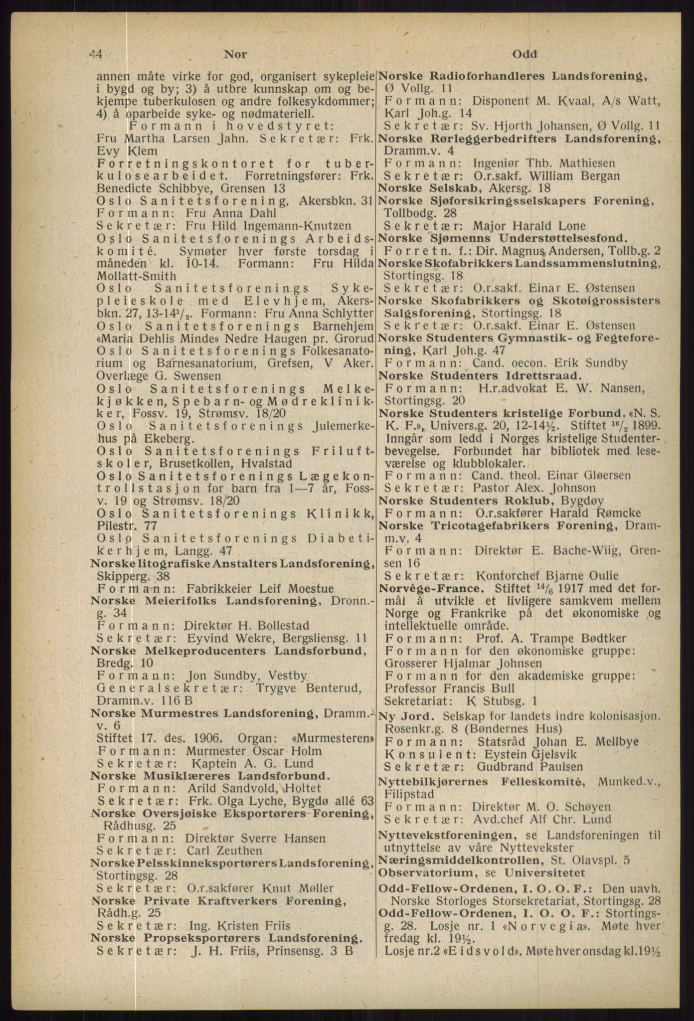 Kristiania/Oslo adressebok, PUBL/-, 1936, s. 44
