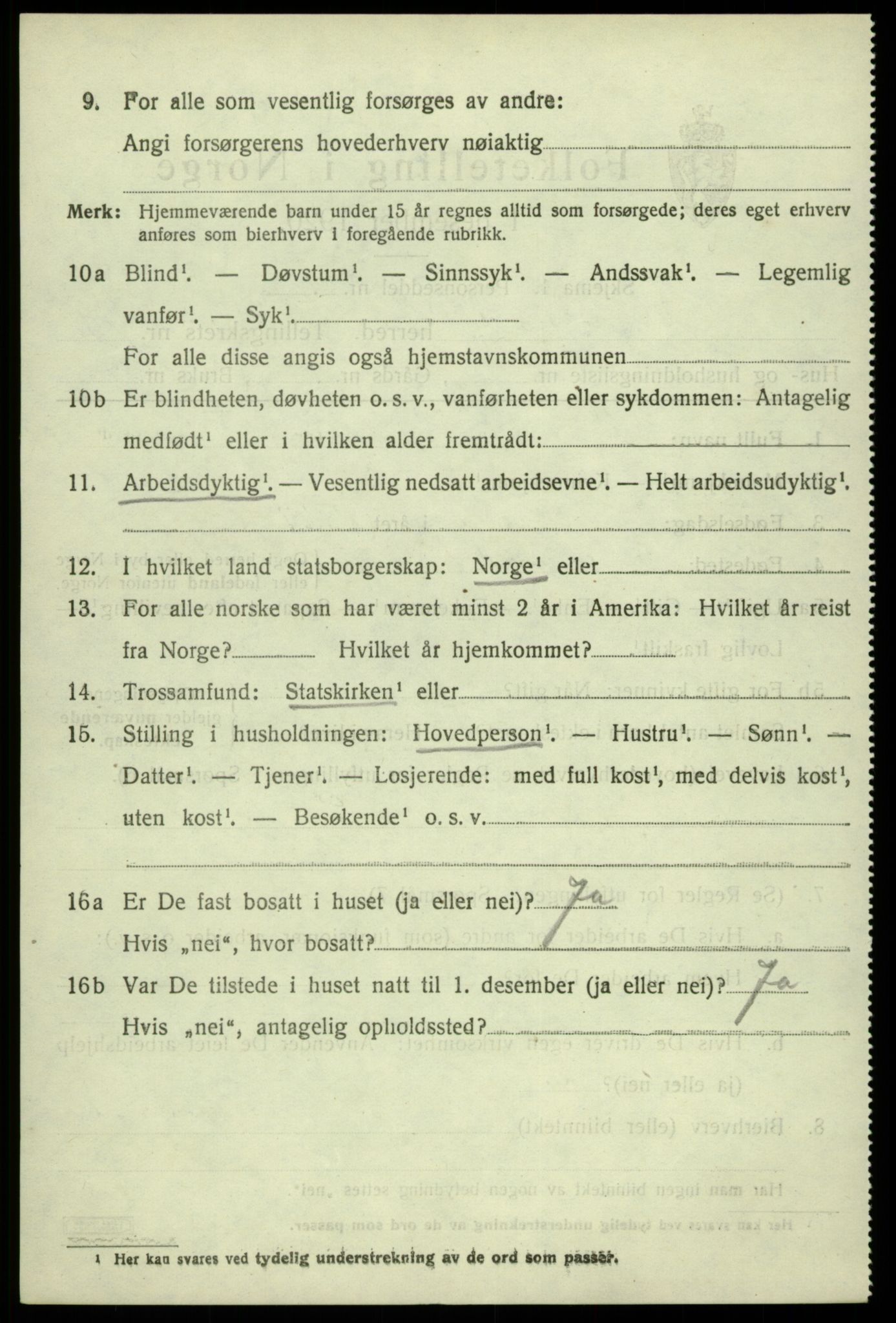 SAB, Folketelling 1920 for 1245 Sund herred, 1920, s. 2932