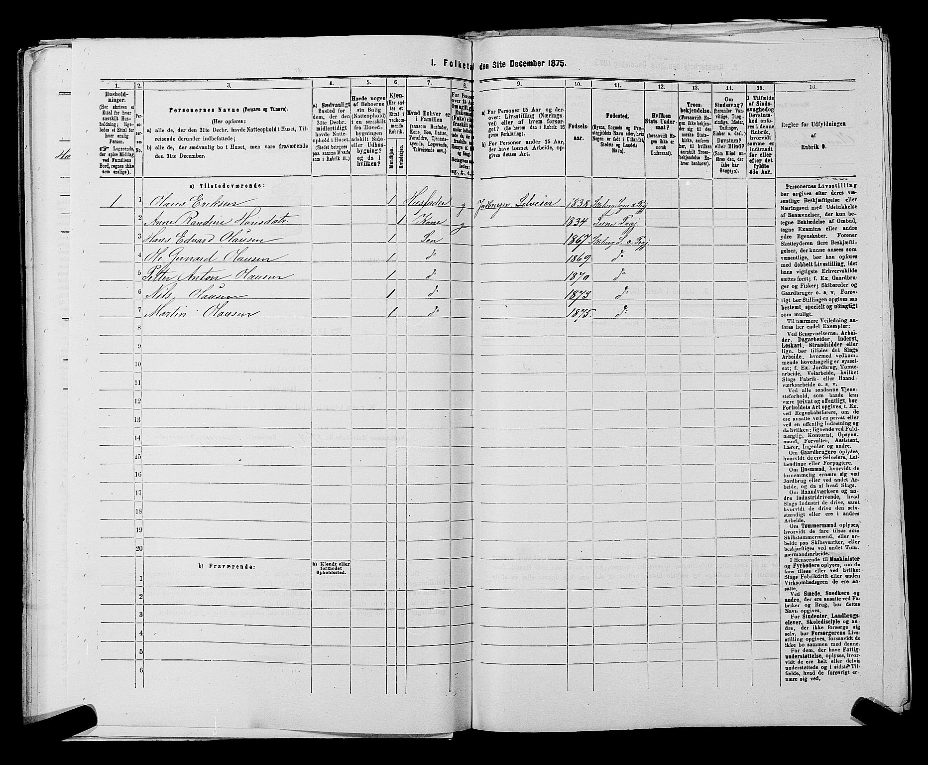 RA, Folketelling 1875 for 0115P Skjeberg prestegjeld, 1875, s. 805