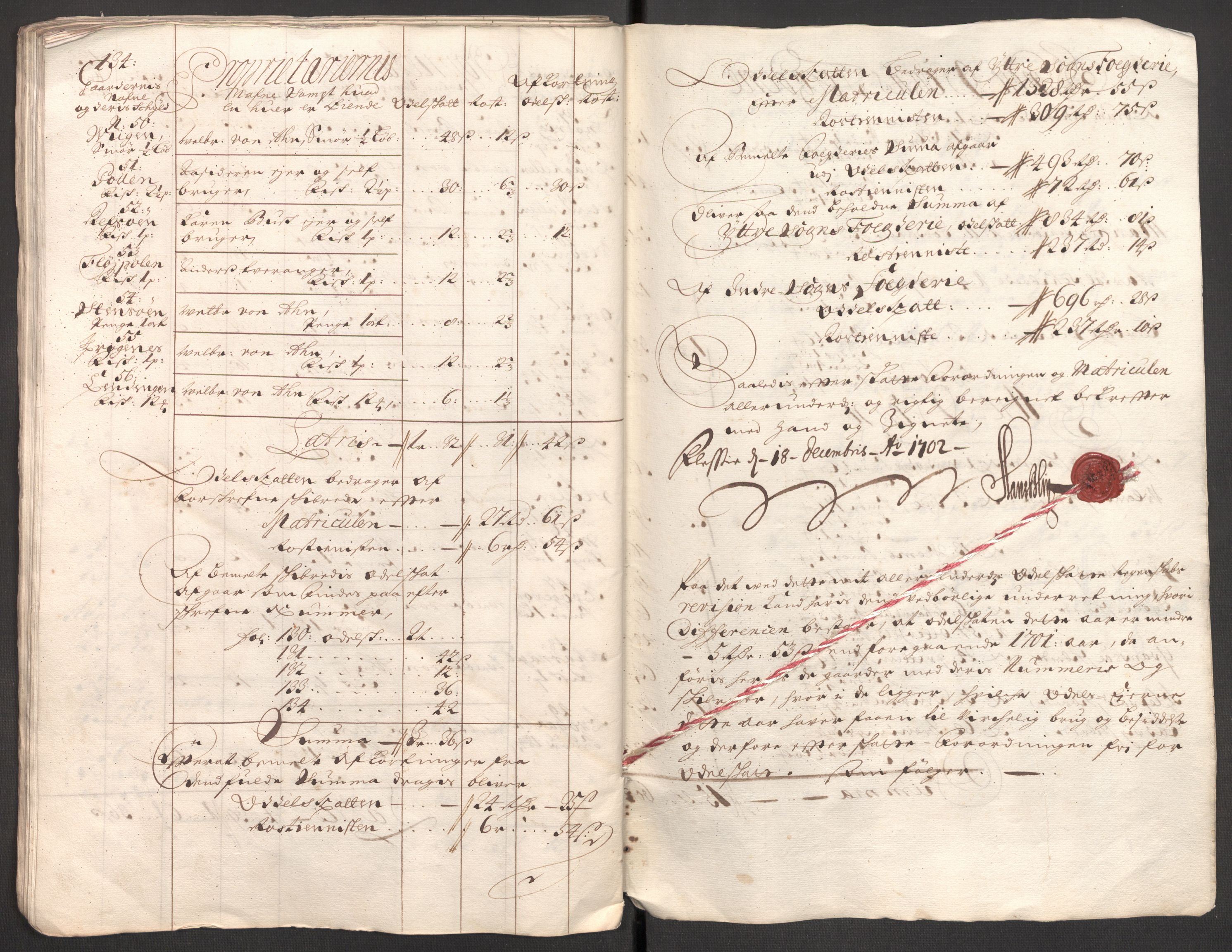 Rentekammeret inntil 1814, Reviderte regnskaper, Fogderegnskap, RA/EA-4092/R52/L3312: Fogderegnskap Sogn, 1702, s. 79