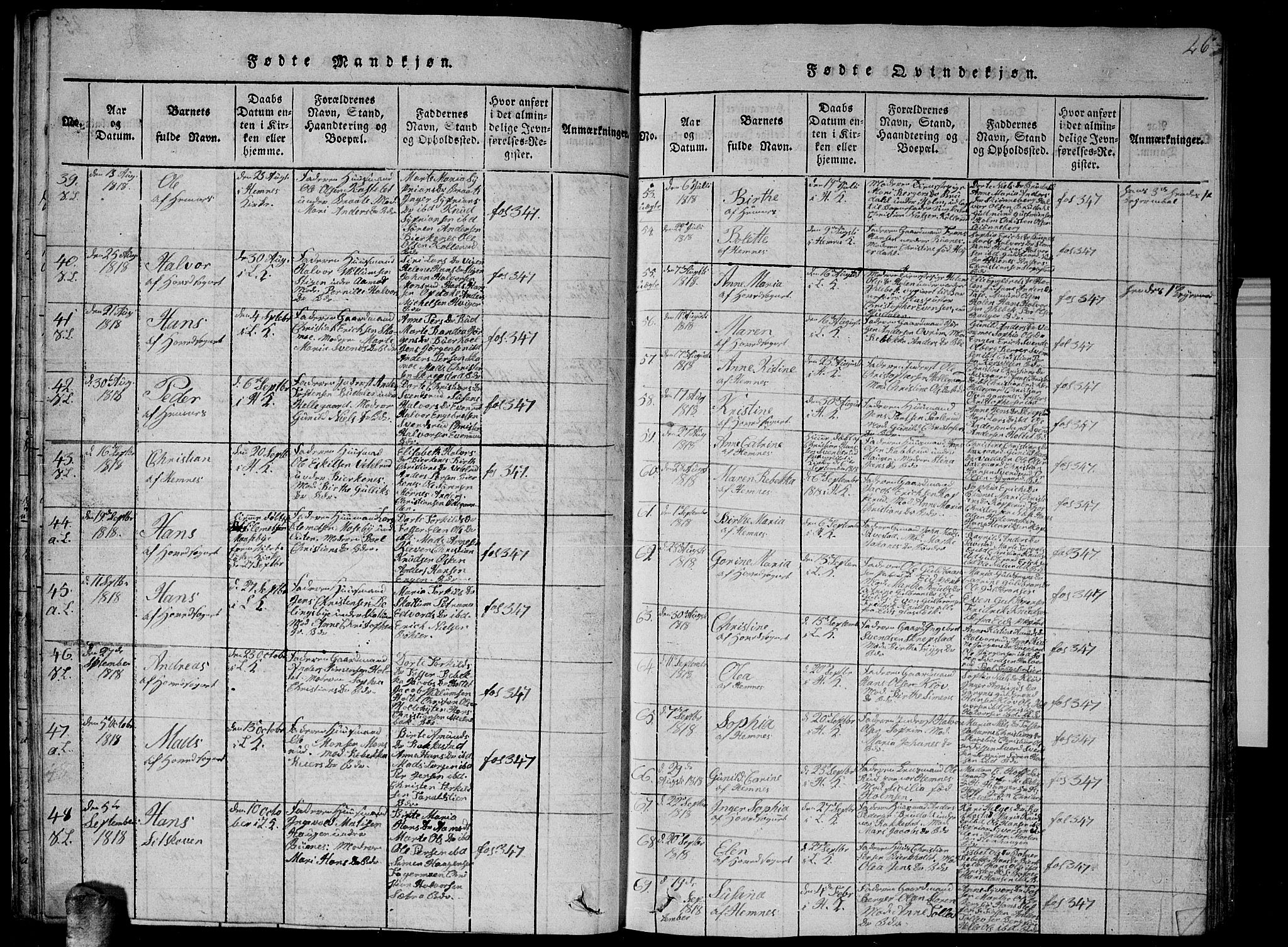 Høland prestekontor Kirkebøker, SAO/A-10346a/G/Ga/L0001: Klokkerbok nr. I 1, 1814-1827, s. 26