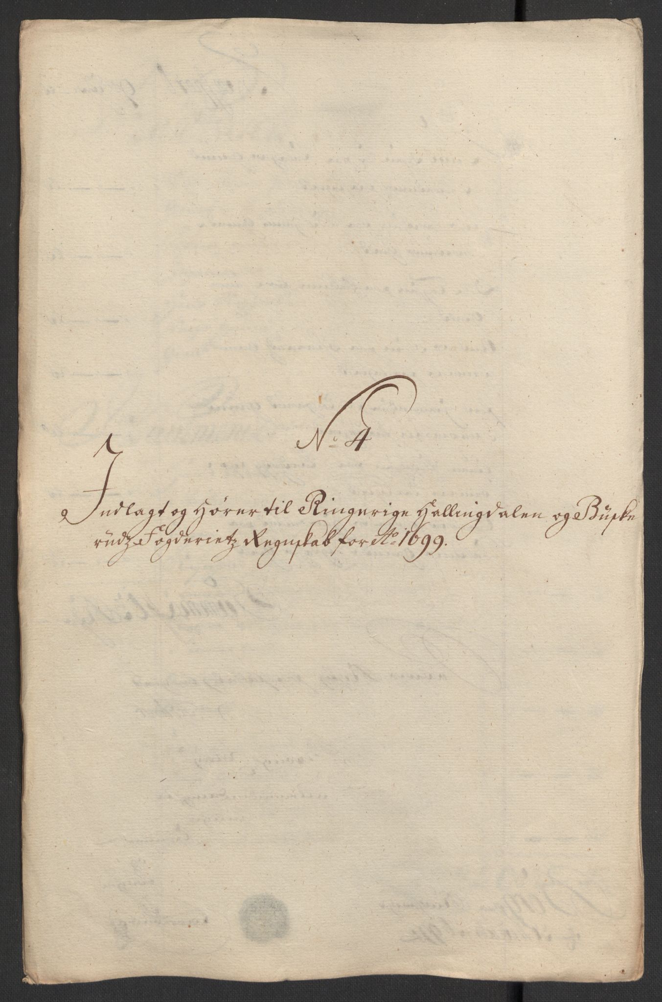 Rentekammeret inntil 1814, Reviderte regnskaper, Fogderegnskap, RA/EA-4092/R22/L1456: Fogderegnskap Ringerike, Hallingdal og Buskerud, 1699, s. 277