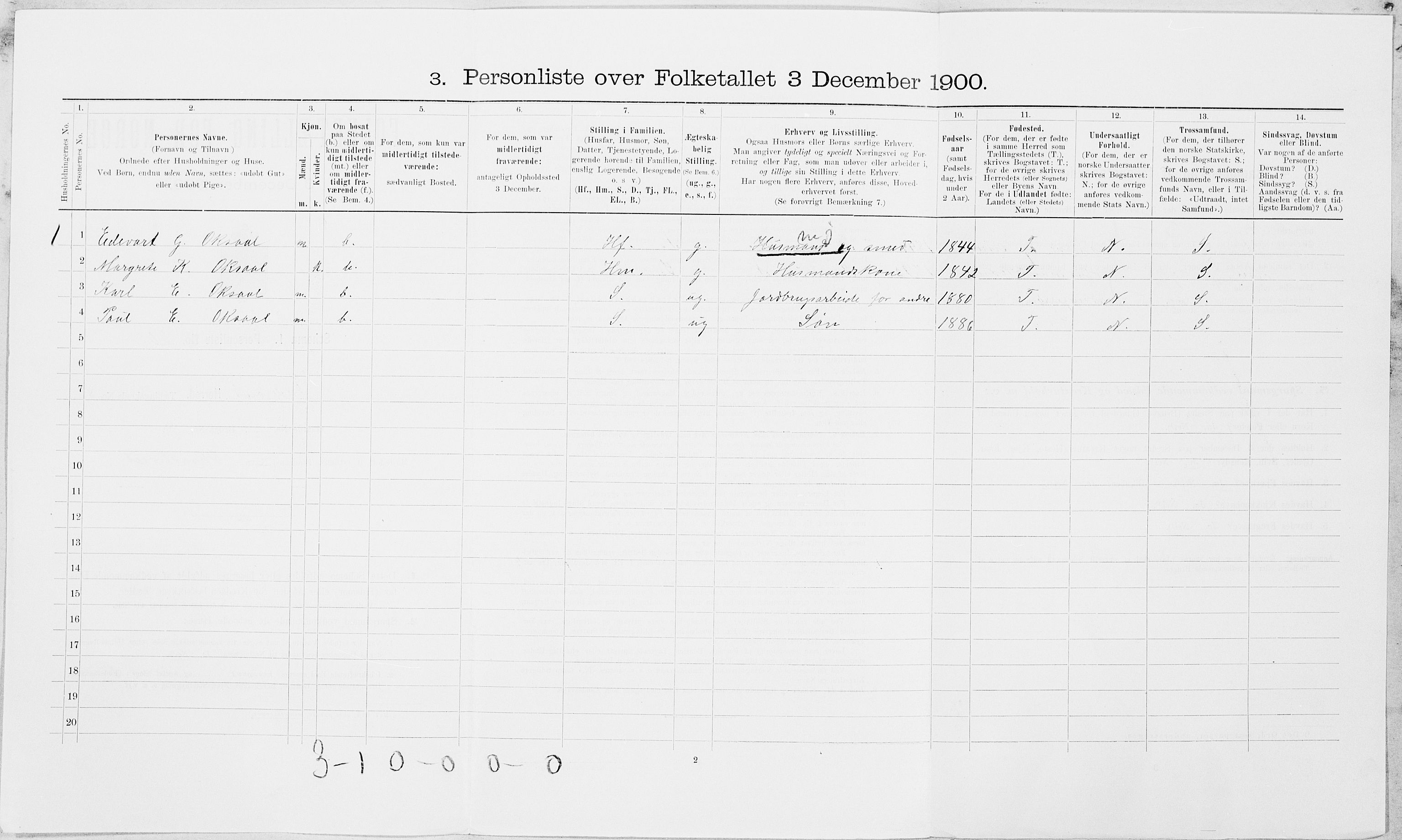 SAT, Folketelling 1900 for 1729 Inderøy herred, 1900, s. 1112