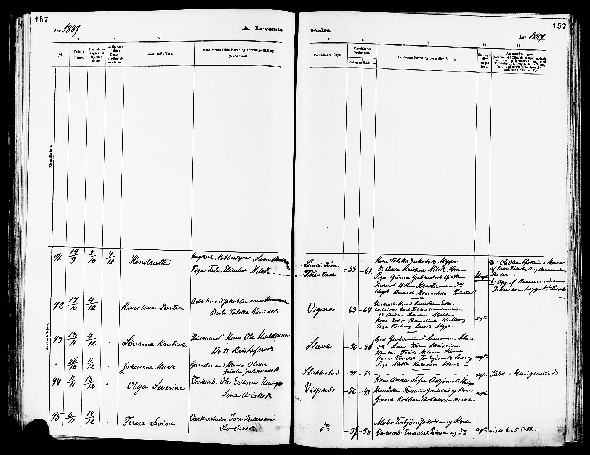 Avaldsnes sokneprestkontor, SAST/A -101851/H/Ha/Haa/L0014: Ministerialbok nr. A 14, 1880-1889, s. 157