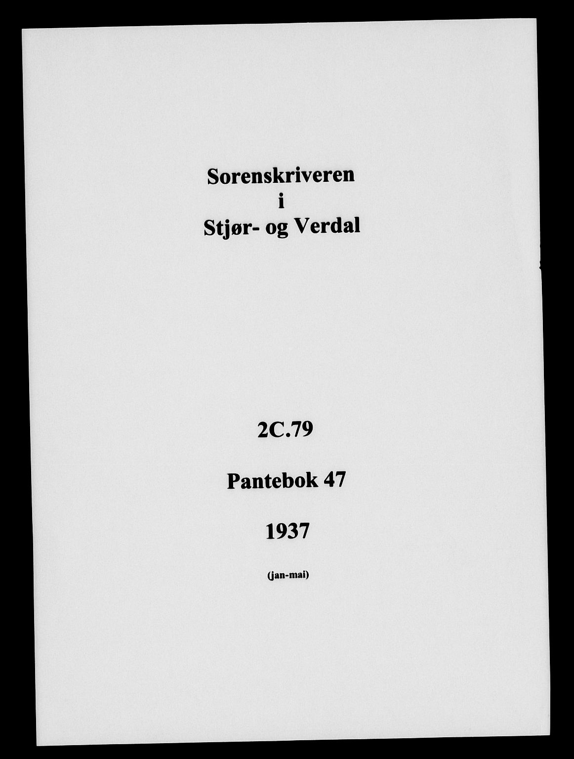 Stjør- og Verdal sorenskriveri, AV/SAT-A-4167/1/2/2C/L0079: Pantebok nr. 47, 1937-1937