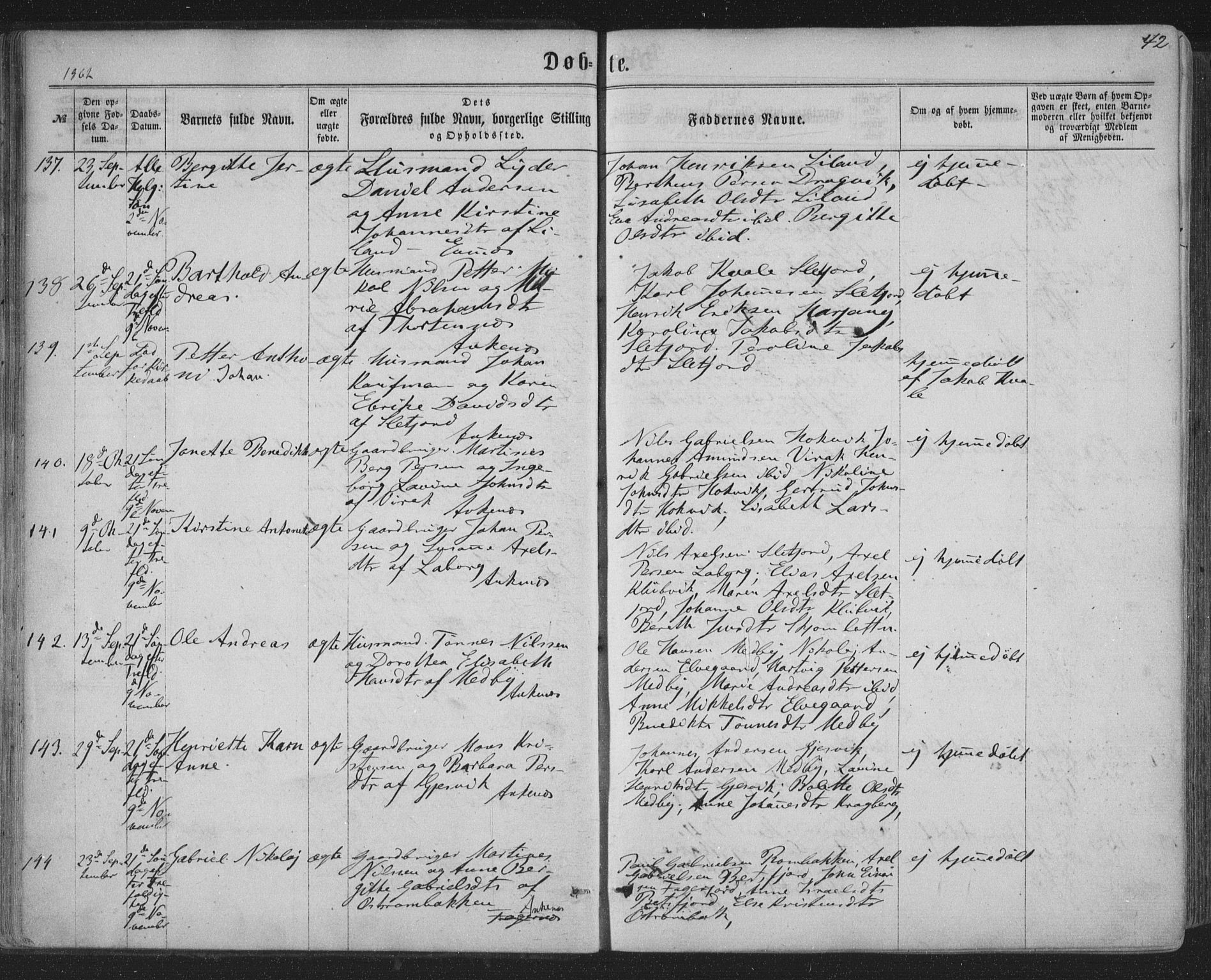 Ministerialprotokoller, klokkerbøker og fødselsregistre - Nordland, AV/SAT-A-1459/863/L0896: Ministerialbok nr. 863A08, 1861-1871, s. 42