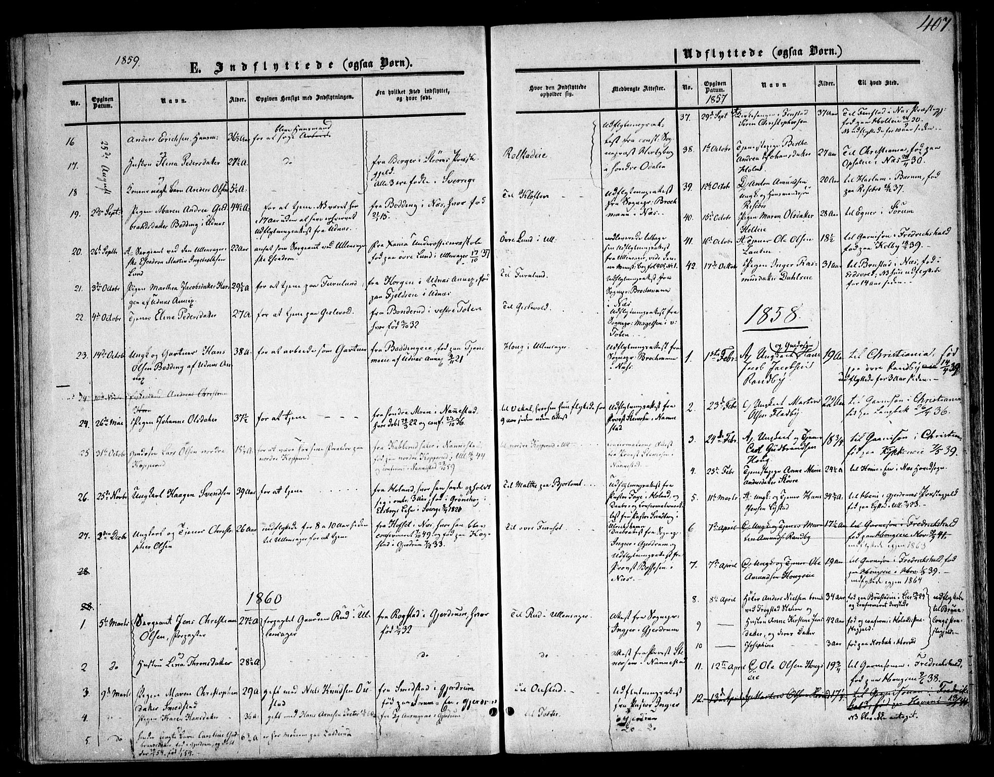 Ullensaker prestekontor Kirkebøker, AV/SAO-A-10236a/F/Fa/L0015.b: Ministerialbok nr. I 15B, 1851-1862, s. 407