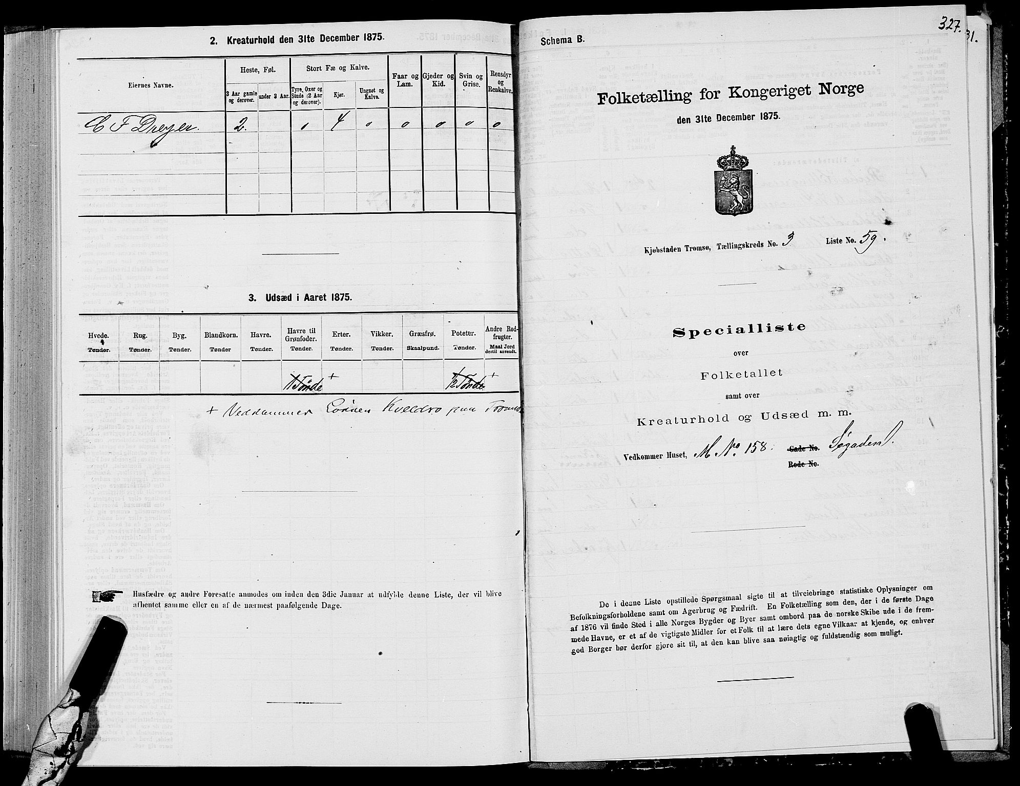 SATØ, Folketelling 1875 for 1902P Tromsø prestegjeld, 1875, s. 2327