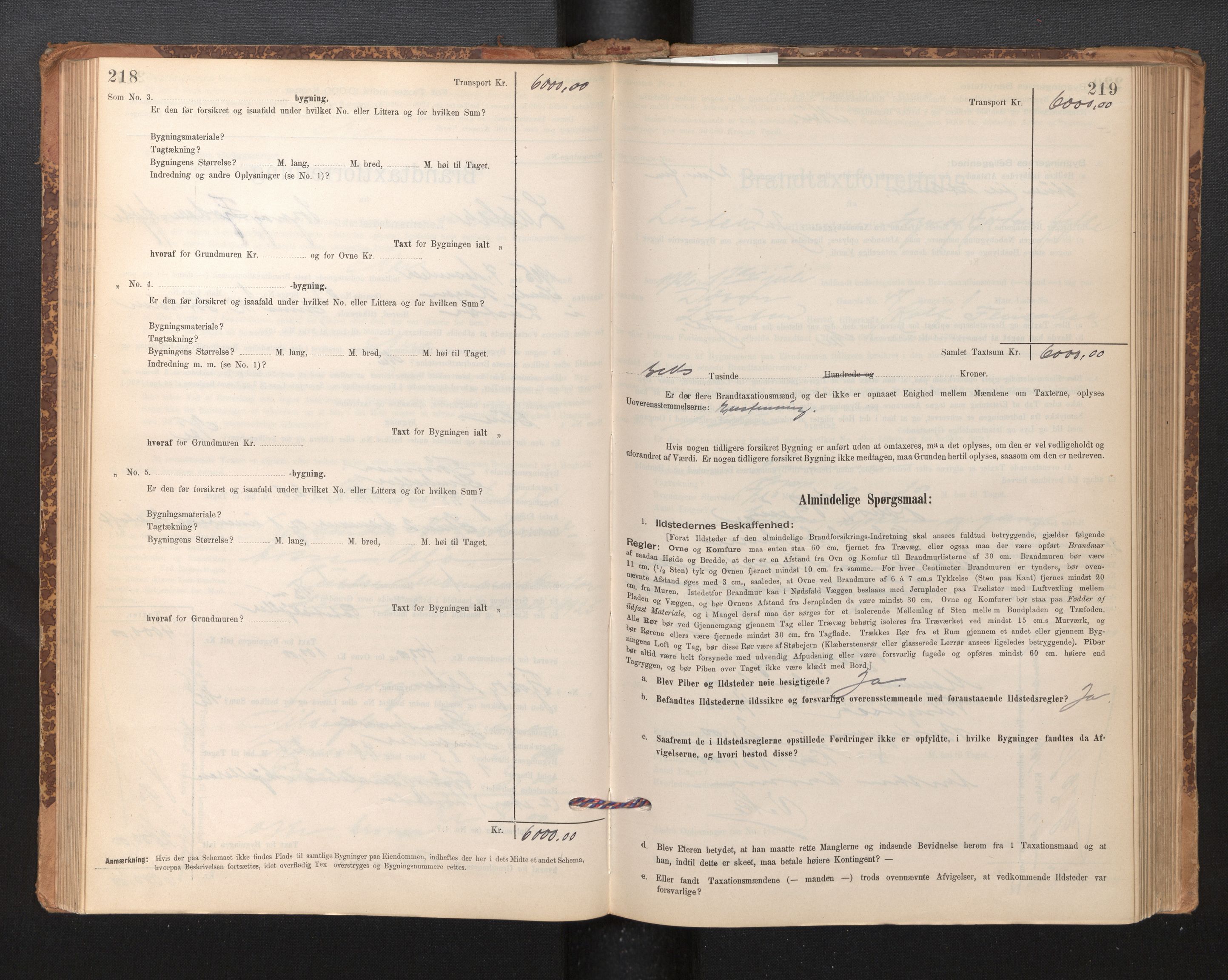 Lensmannen i Luster, SAB/A-29301/0012/L0007: Branntakstprotokoll, skjematakst, 1895-1935, s. 218-219