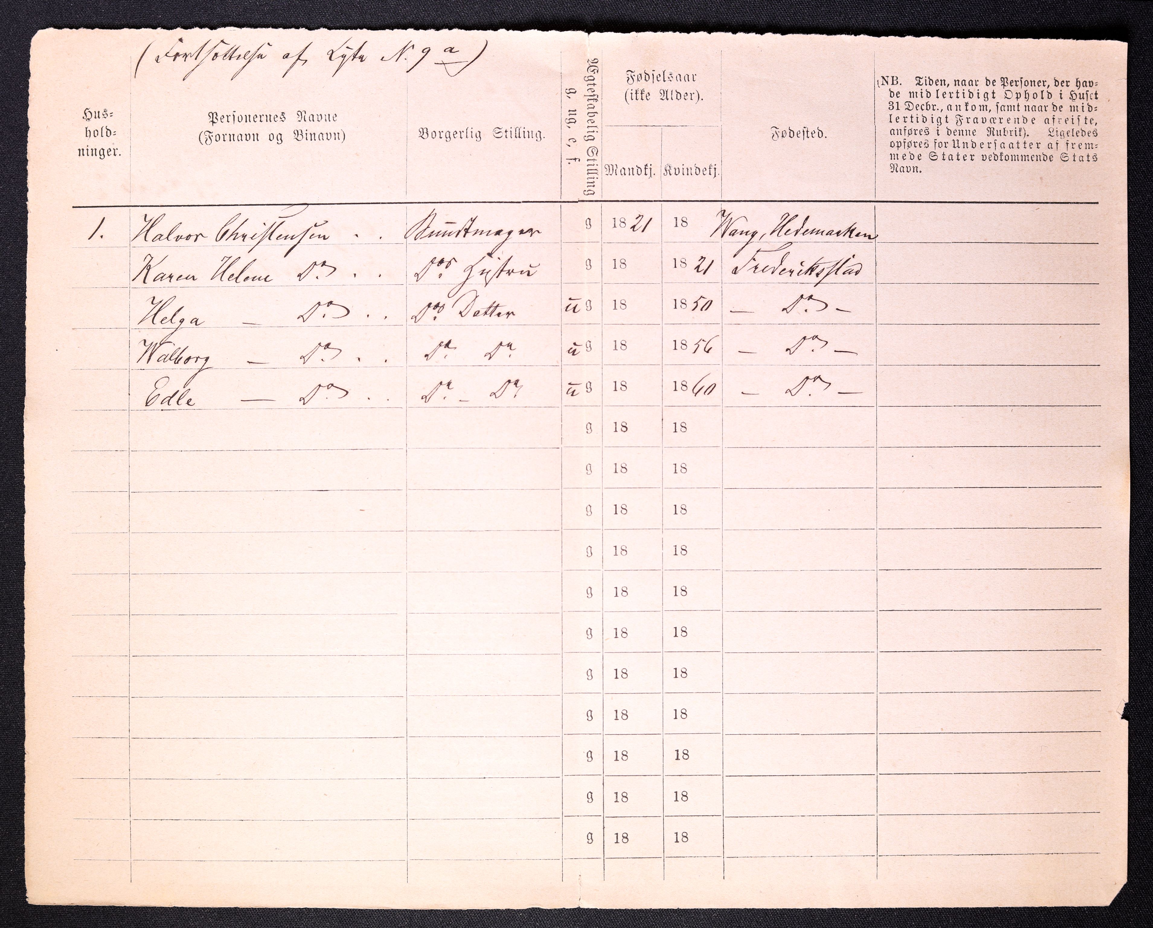 RA, Folketelling 1870 for 0103 Fredrikstad kjøpstad, 1870, s. 22