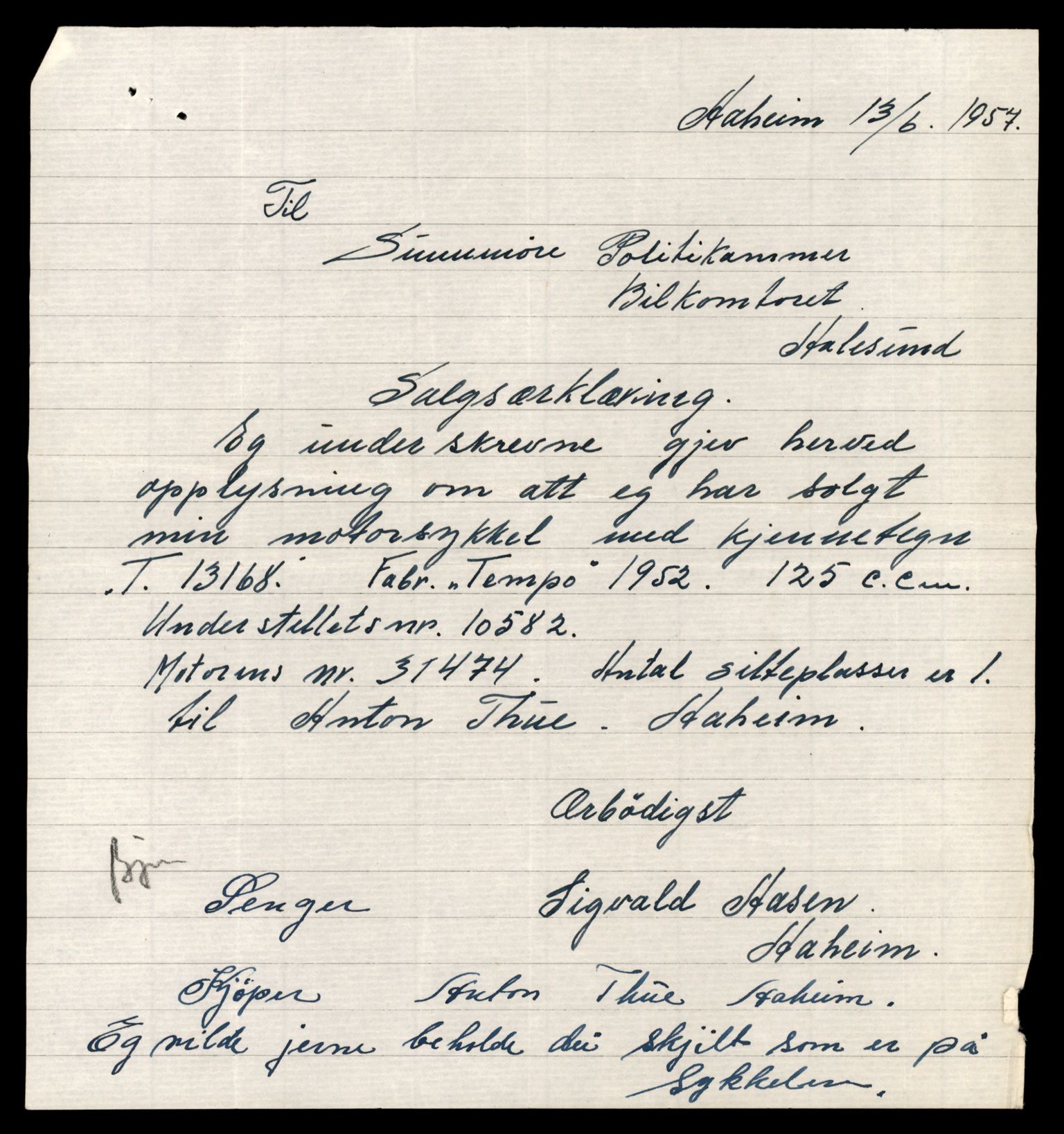 Møre og Romsdal vegkontor - Ålesund trafikkstasjon, AV/SAT-A-4099/F/Fe/L0037: Registreringskort for kjøretøy T 13031 - T 13179, 1927-1998, s. 2650