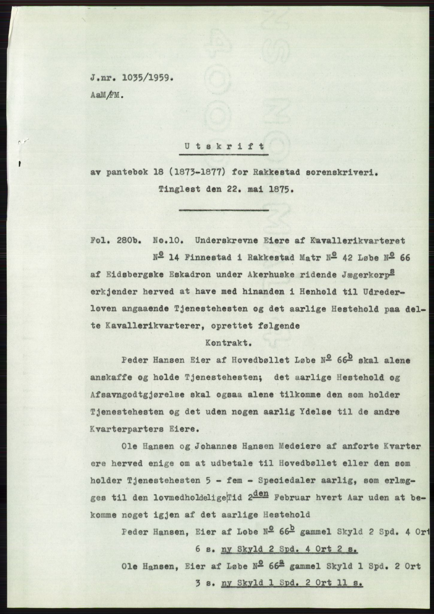 Statsarkivet i Oslo, SAO/A-10621/Z/Zd/L0010: Avskrifter, j.nr 753-1498/1959, 1959, s. 125