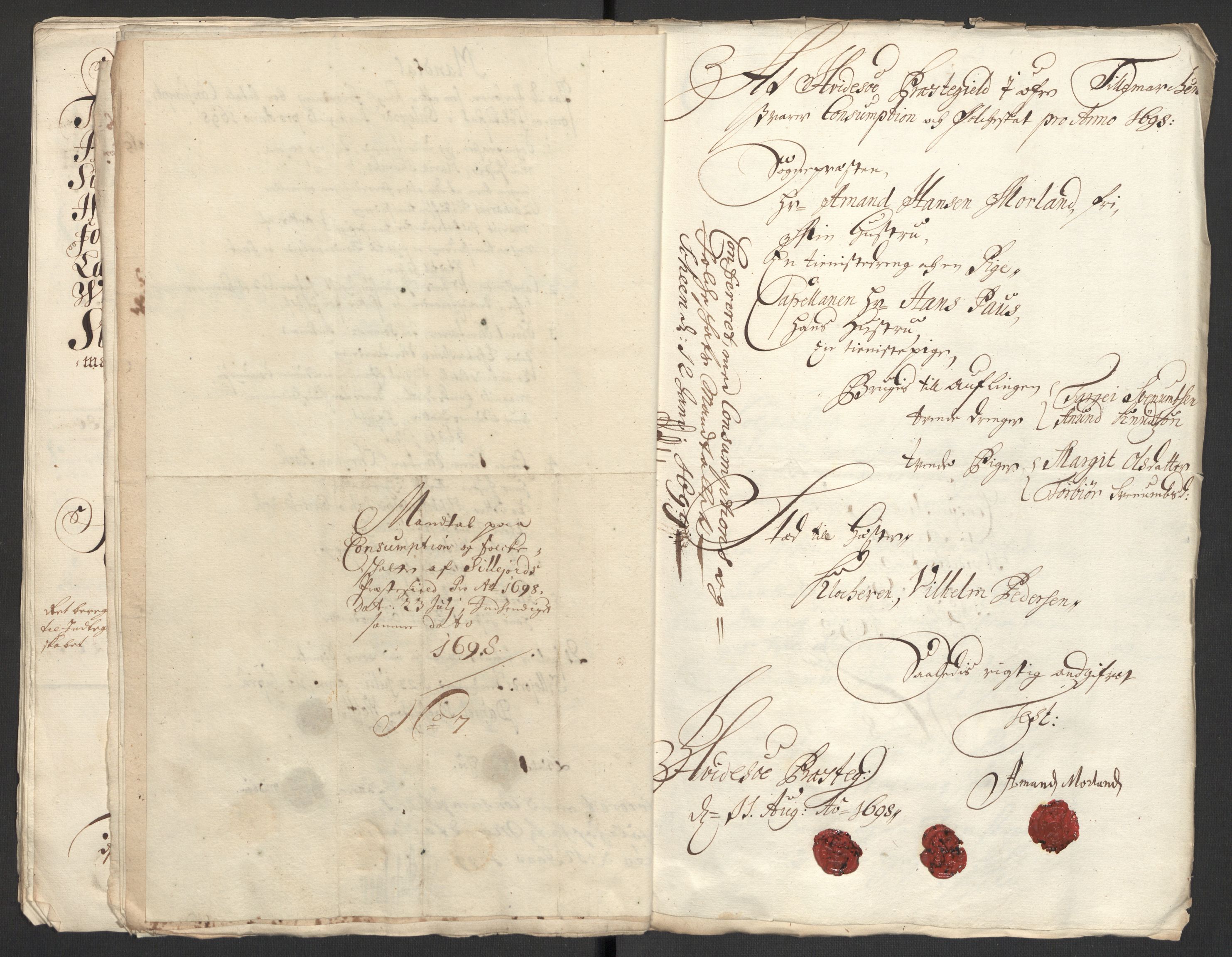 Rentekammeret inntil 1814, Reviderte regnskaper, Fogderegnskap, AV/RA-EA-4092/R36/L2099: Fogderegnskap Øvre og Nedre Telemark og Bamble, 1698, s. 24
