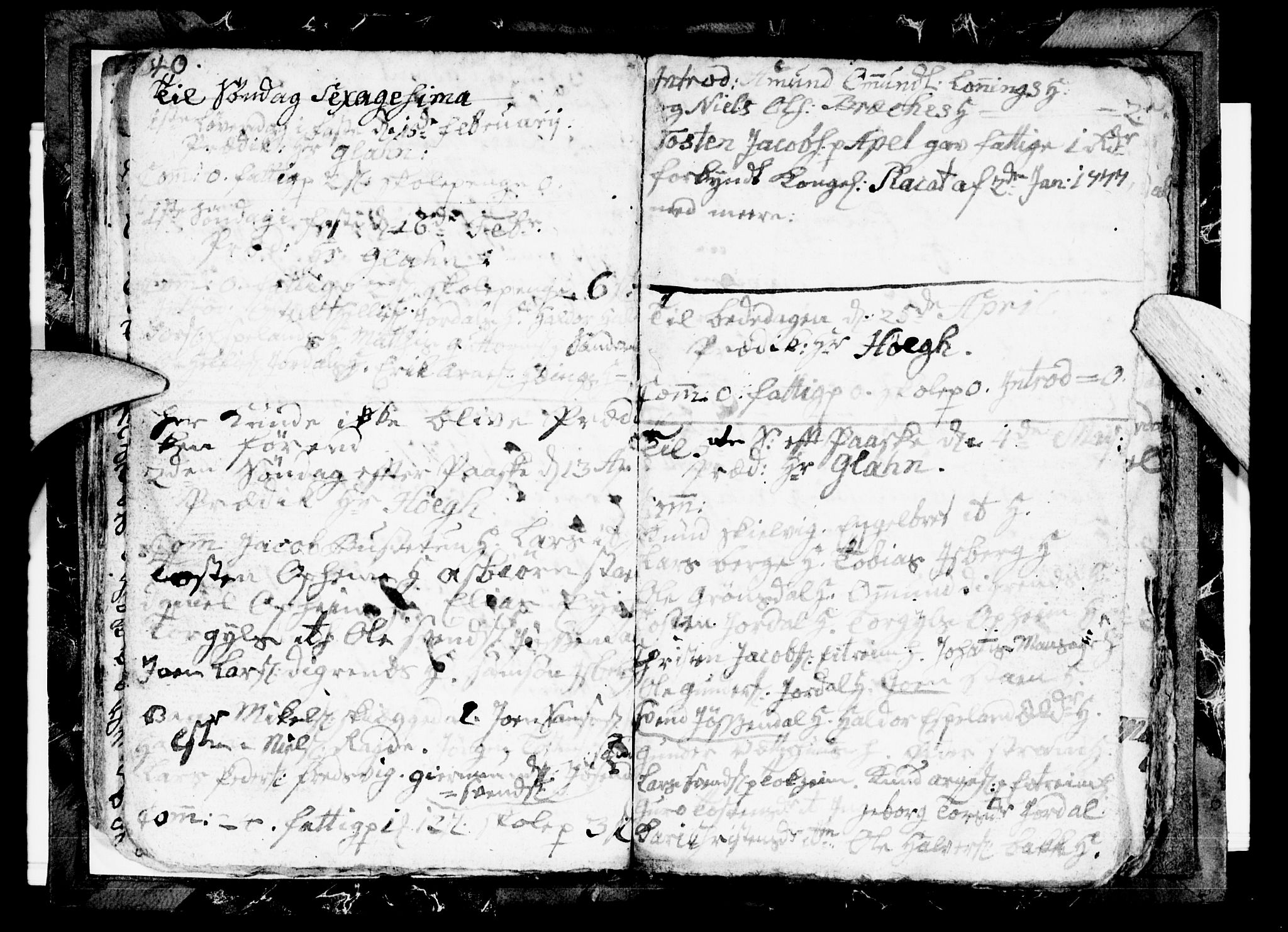 Odda Sokneprestembete, AV/SAB-A-77201/H/Hab: Klokkerbok nr. A 1, 1775-1778, s. 40-41