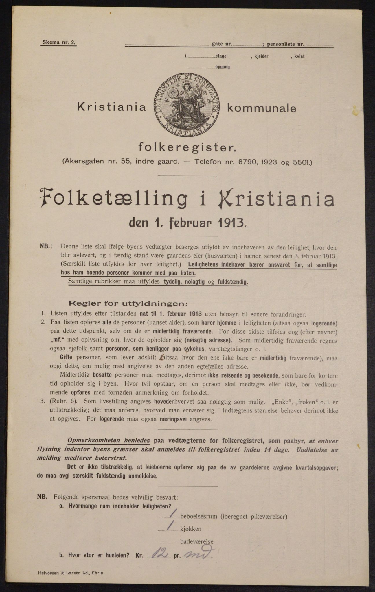 OBA, Kommunal folketelling 1.2.1913 for Kristiania, 1913, s. 35761