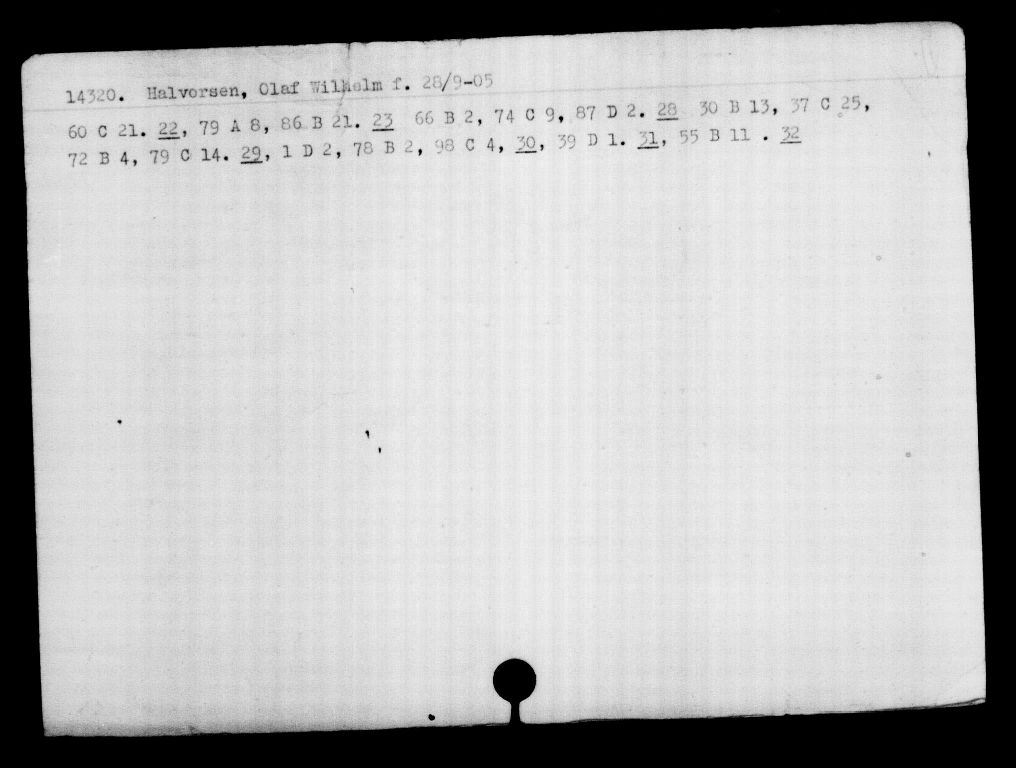 Utenriksstasjonene, Legasjonen i Stockholm, Flyktningkontoret, AV/RA-S-6753/V/Va/L0007: Kjesäterkartoteket, flyktninger med registreringsnr. 12700-15723, 1940-1945, s. 1876