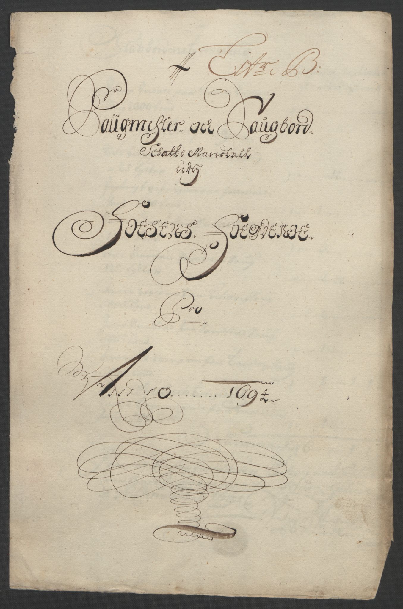 Rentekammeret inntil 1814, Reviderte regnskaper, Fogderegnskap, RA/EA-4092/R57/L3850: Fogderegnskap Fosen, 1694, s. 75